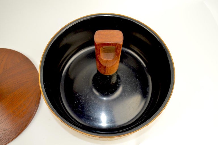 Teak and Cane Ice Bucket by Quistgaard for Dansk at 1stdibs