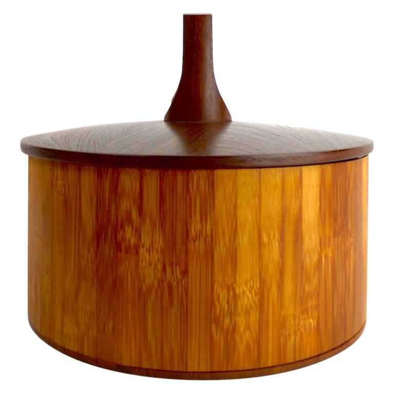 Teak and Cane Ice Bucket by Quistgaard for Dansk