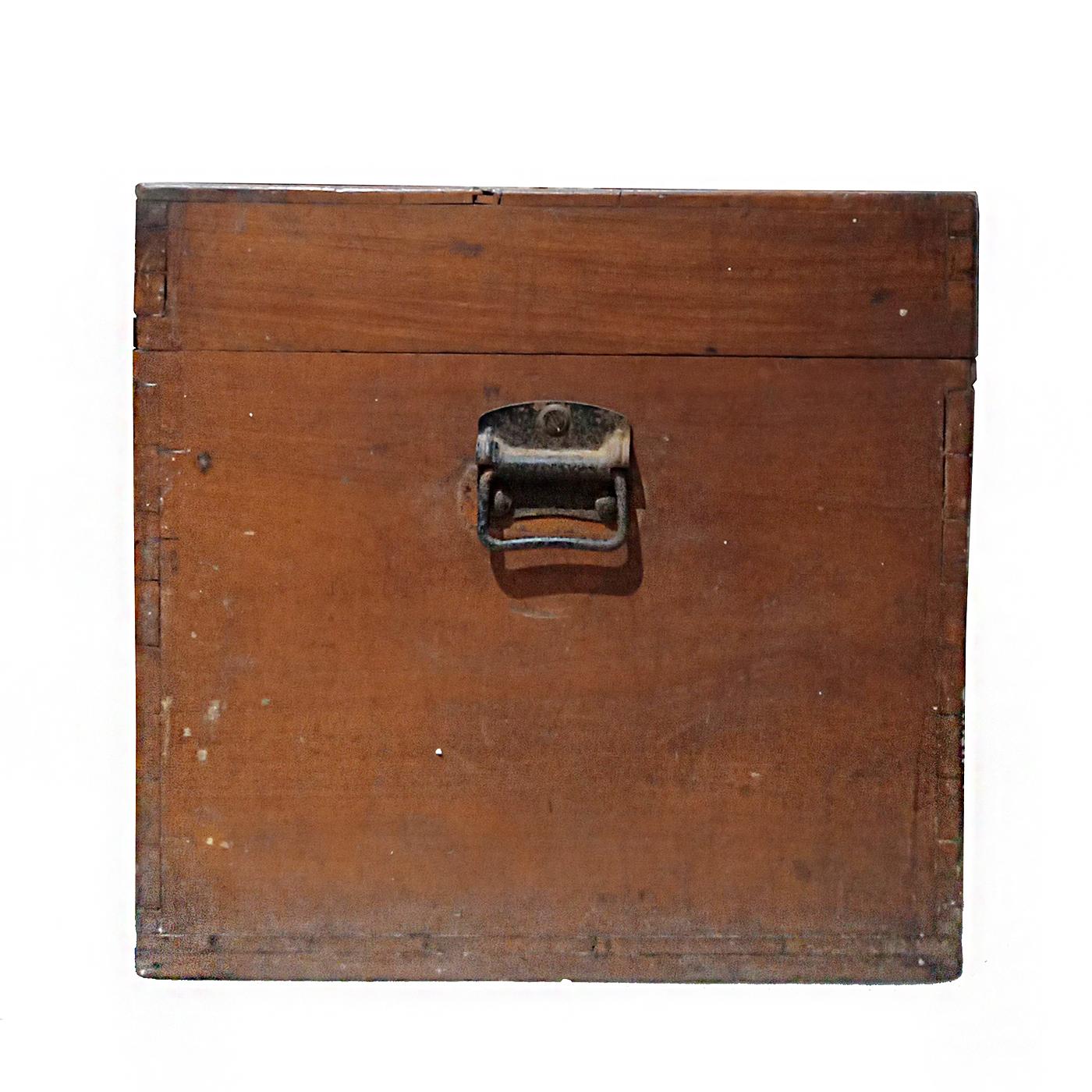 Metal Wood Trunk from Borneo, Early 20th Century For Sale