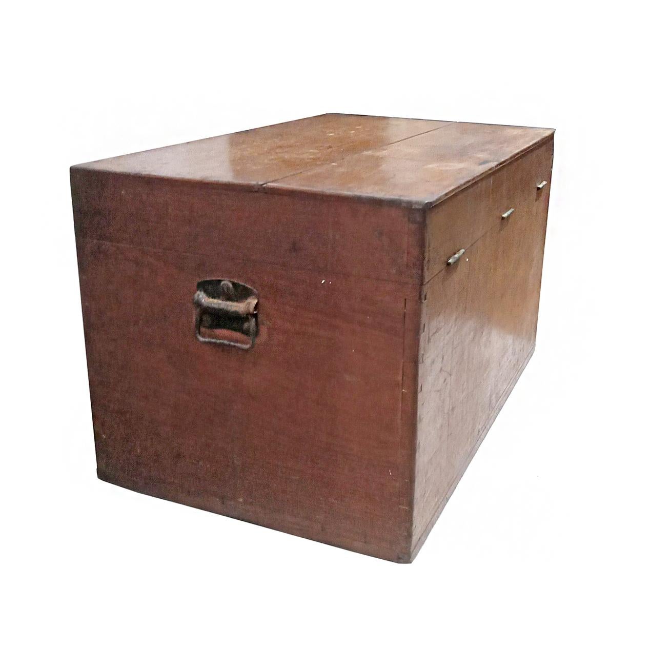 Metal Wood Trunk from Borneo, Early 20th Century For Sale