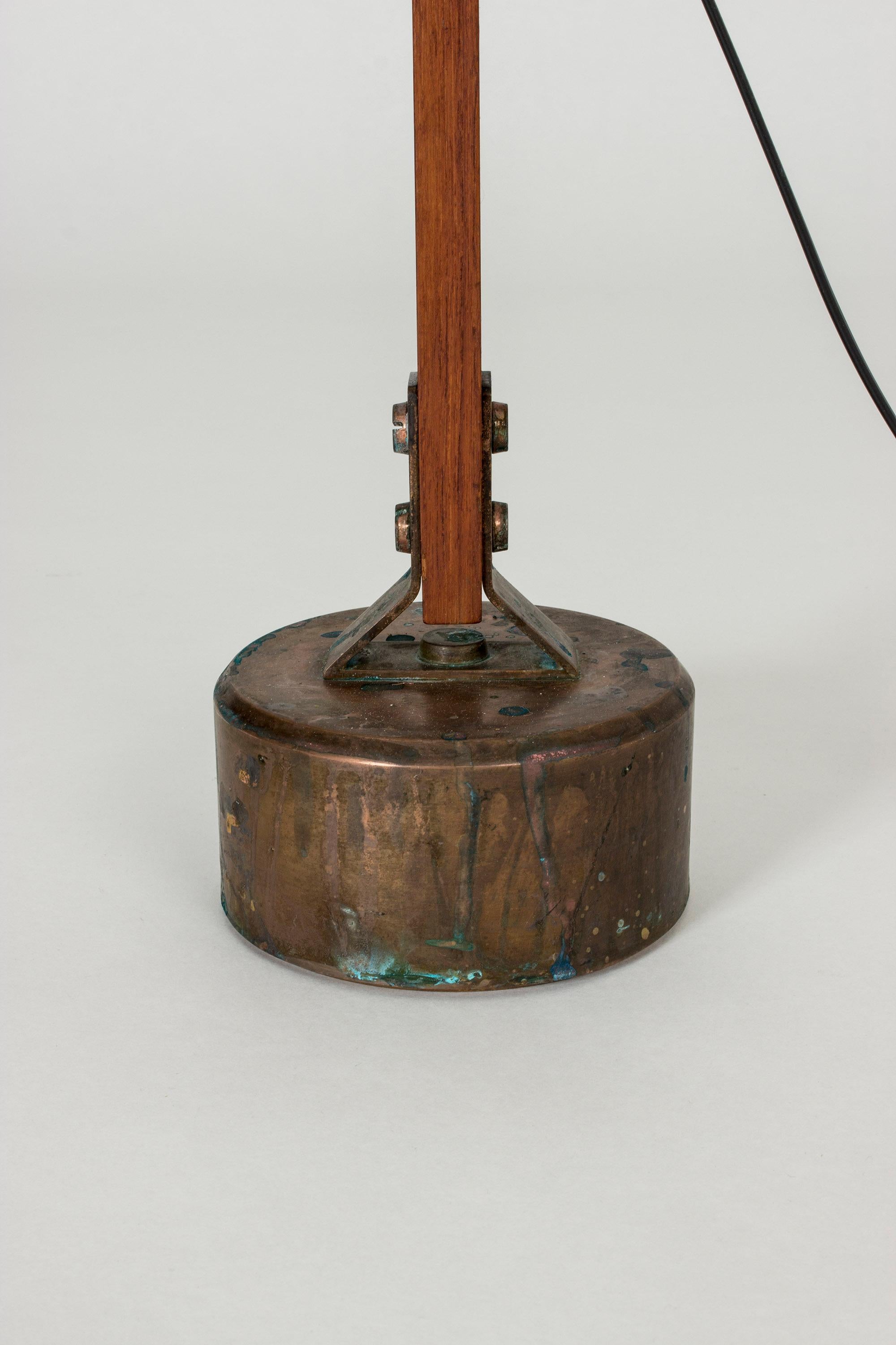 Teak and Copper Floor Lamp from Orrefors 5