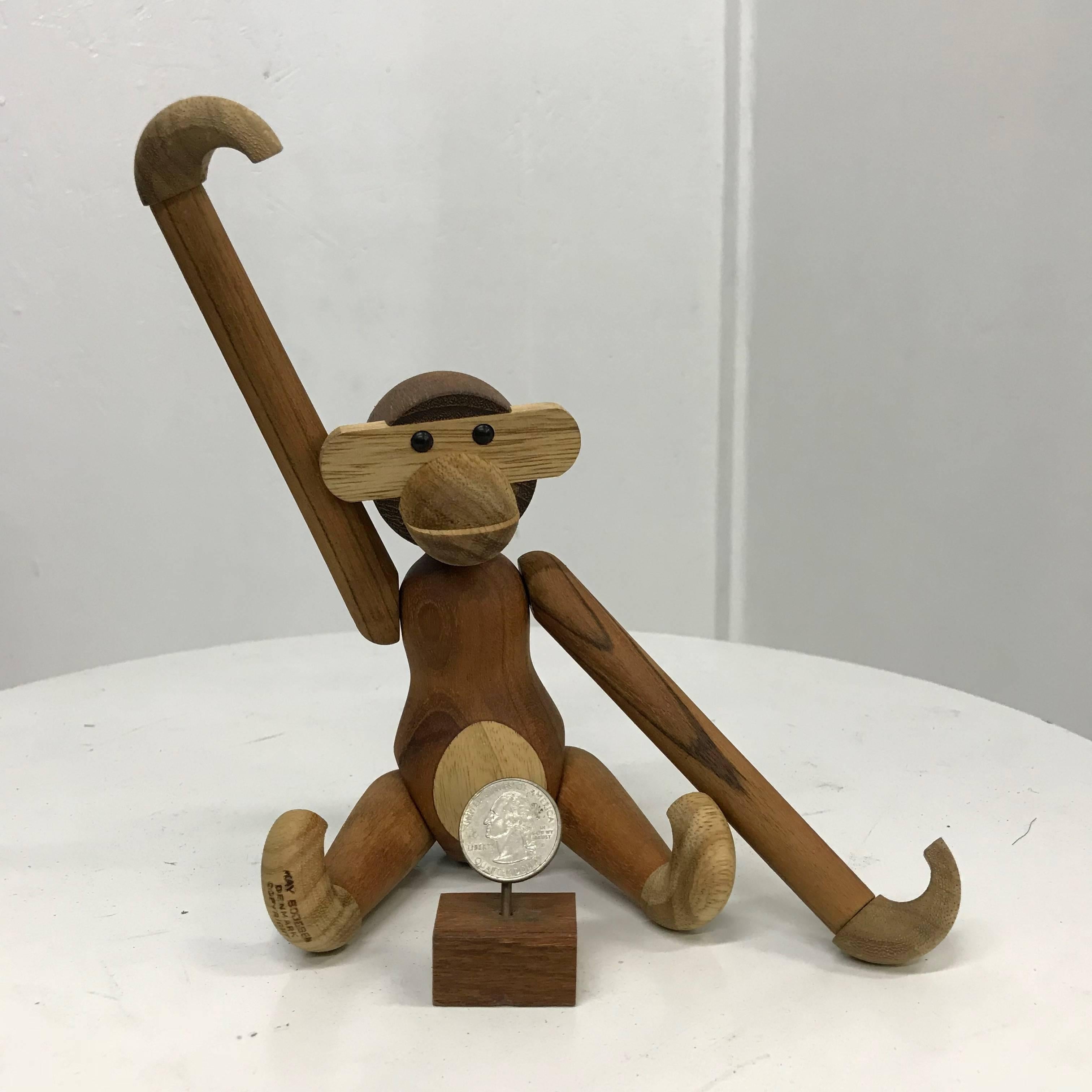 Teak and Ebony Articulated Monkey by Kay Bojensen 2