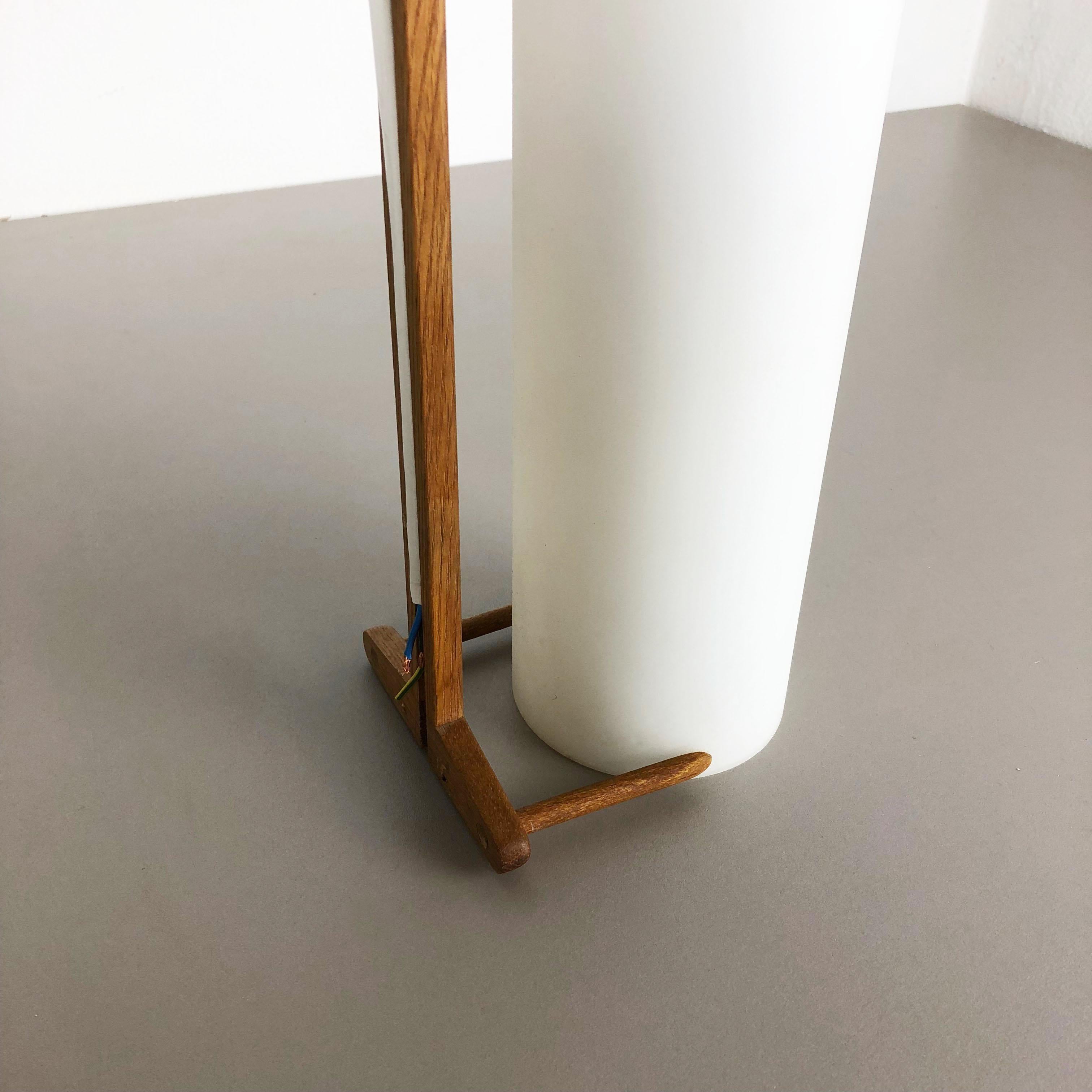 Teak and Glass Wall Sconces Light by Uno & Östen Kristiansson for Luxus, Sweden For Sale 5