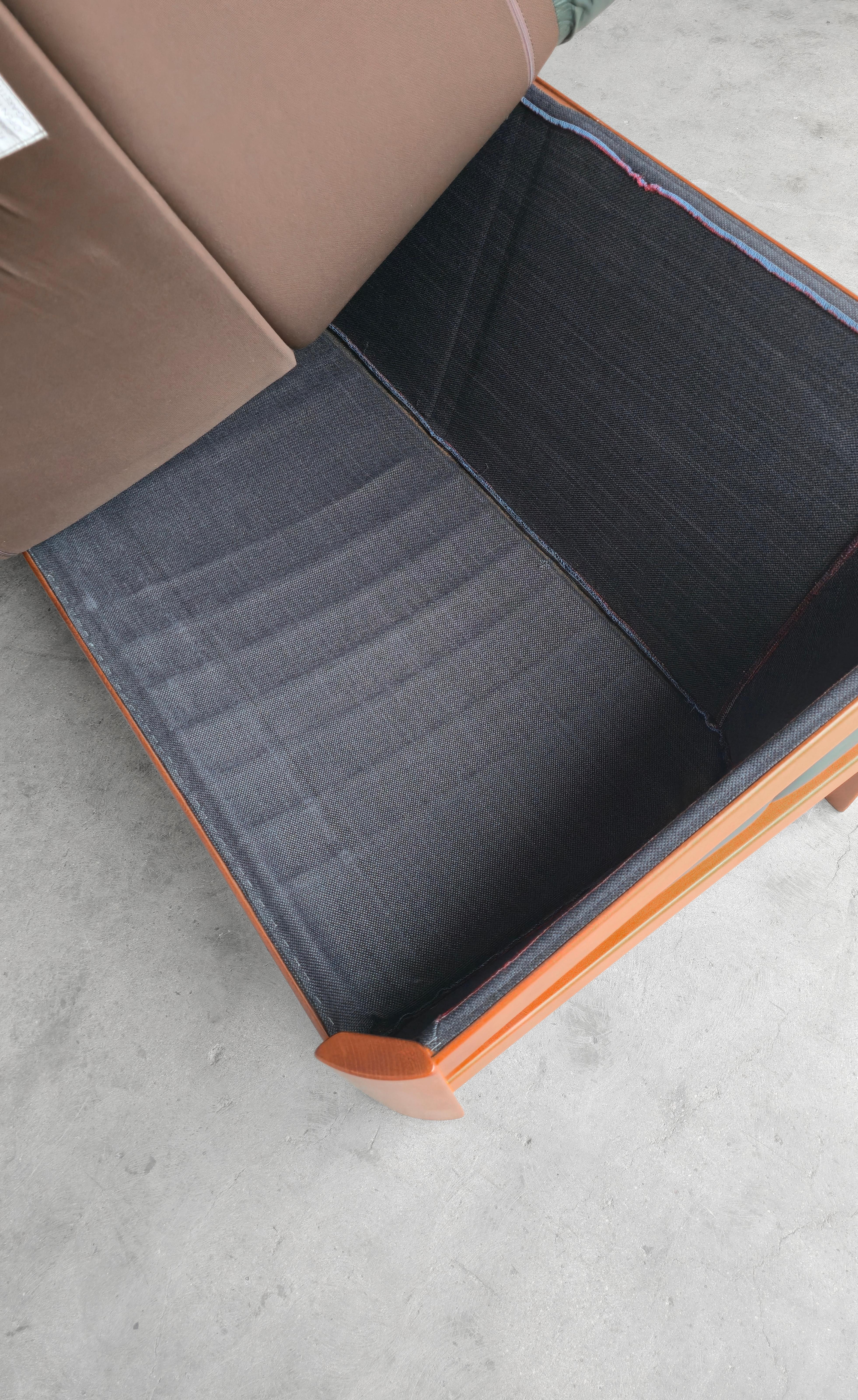 Teak and Green Leather Danish Sofa by Hjellegjerde For Sale 2