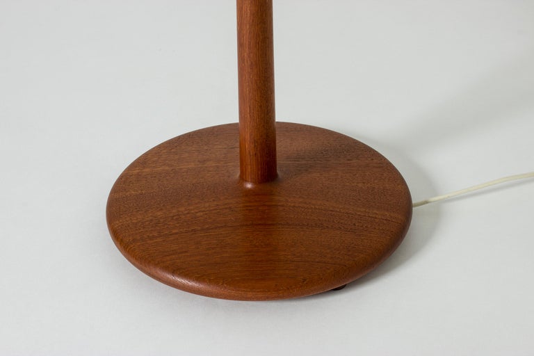 Swedish Teak and Lacquered Black Metal Table Lamp by Alf Svensson for Bergboms, Sweden For Sale