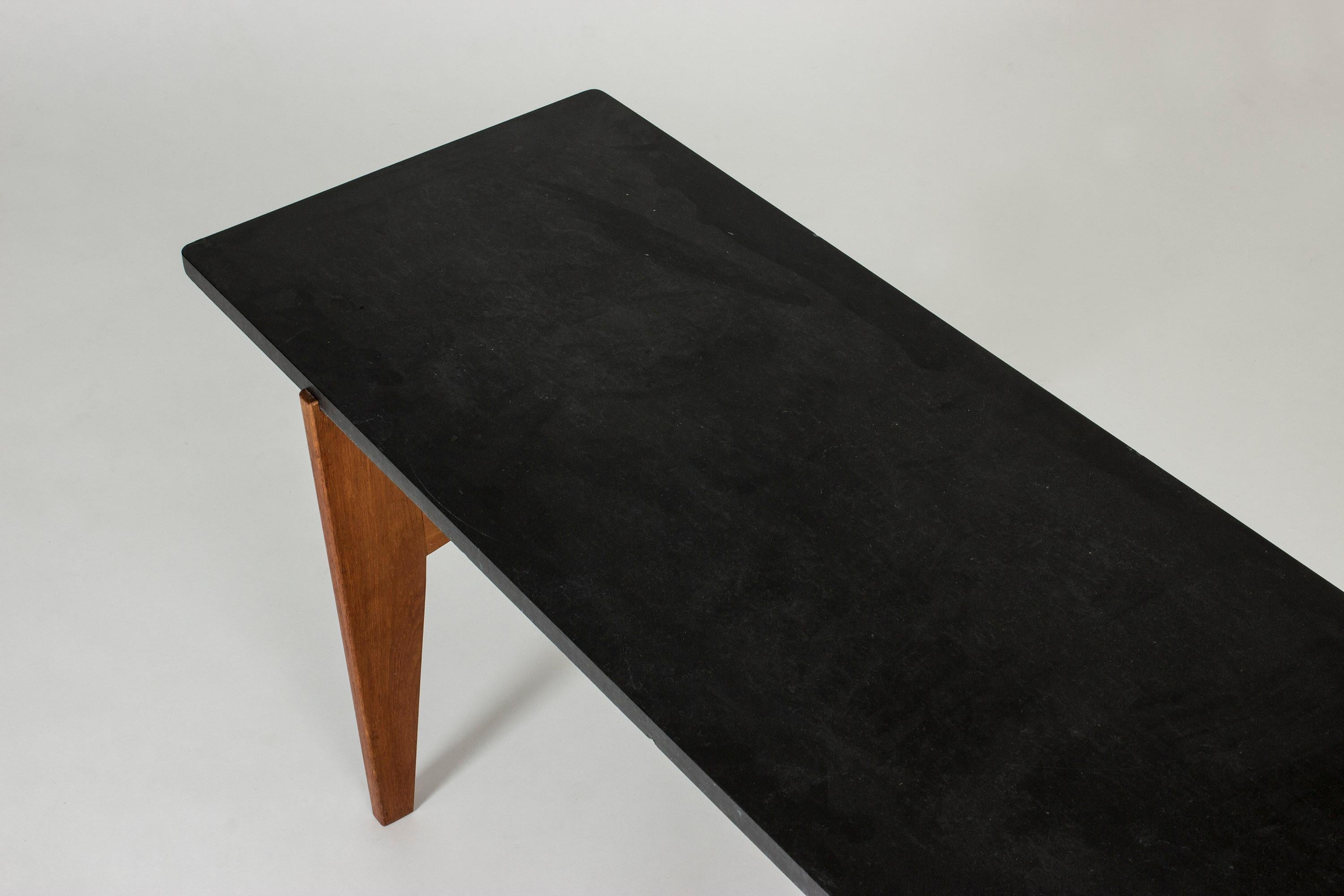 Teak and Marble Coffee Table by Hans-Agne Jakobsson In Good Condition In Stockholm, SE