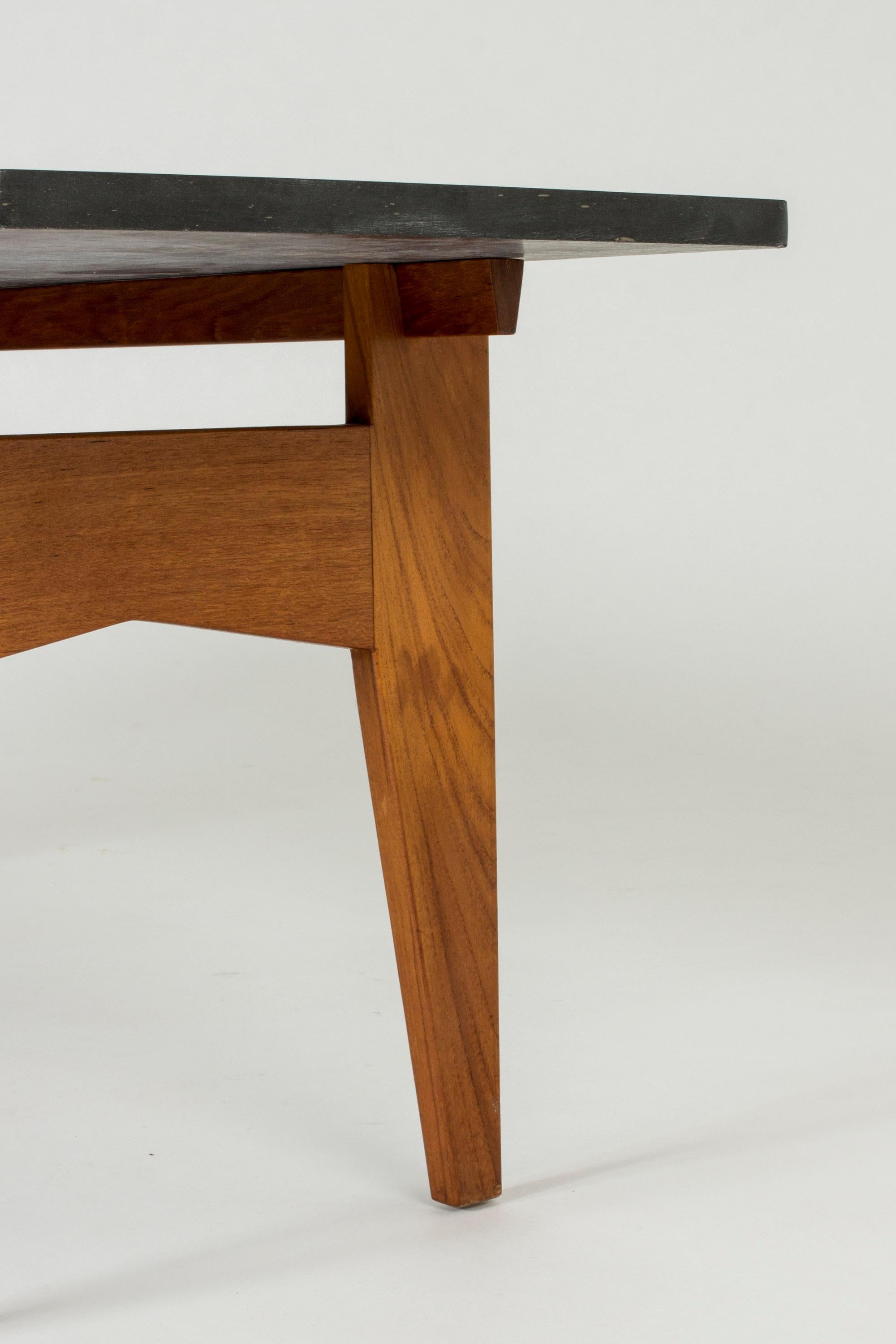 Mid-20th Century Teak and Marble Coffee Table by Hans-Agne Jakobsson