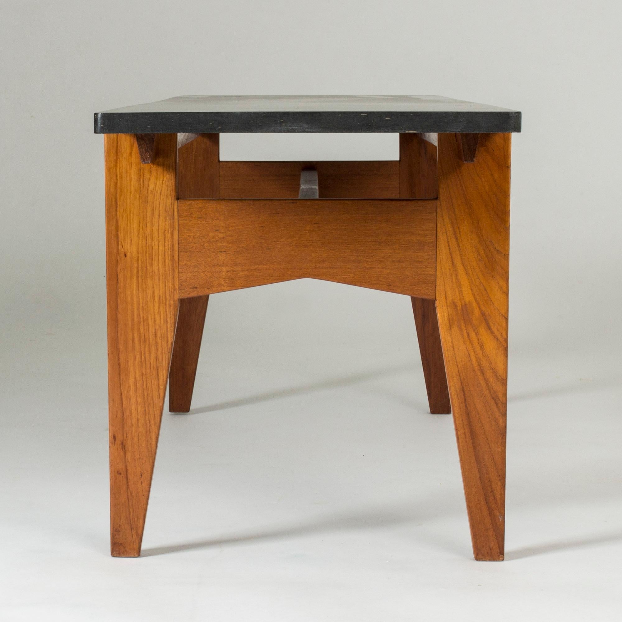 Teak and Marble Coffee Table by Hans-Agne Jakobsson 2