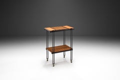 Teak and Metal Serving Cart by B.R.S.-Pava, Italy ca 1950s