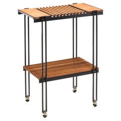 Used Teak and Metal Serving Cart by B.R.S.-Pava, Italy ca 1950s