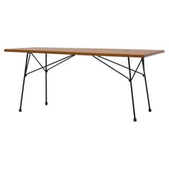 Teak and Metal Sofa Table Designed by Hans-Agne Jakobsson, Sweden, 1950s