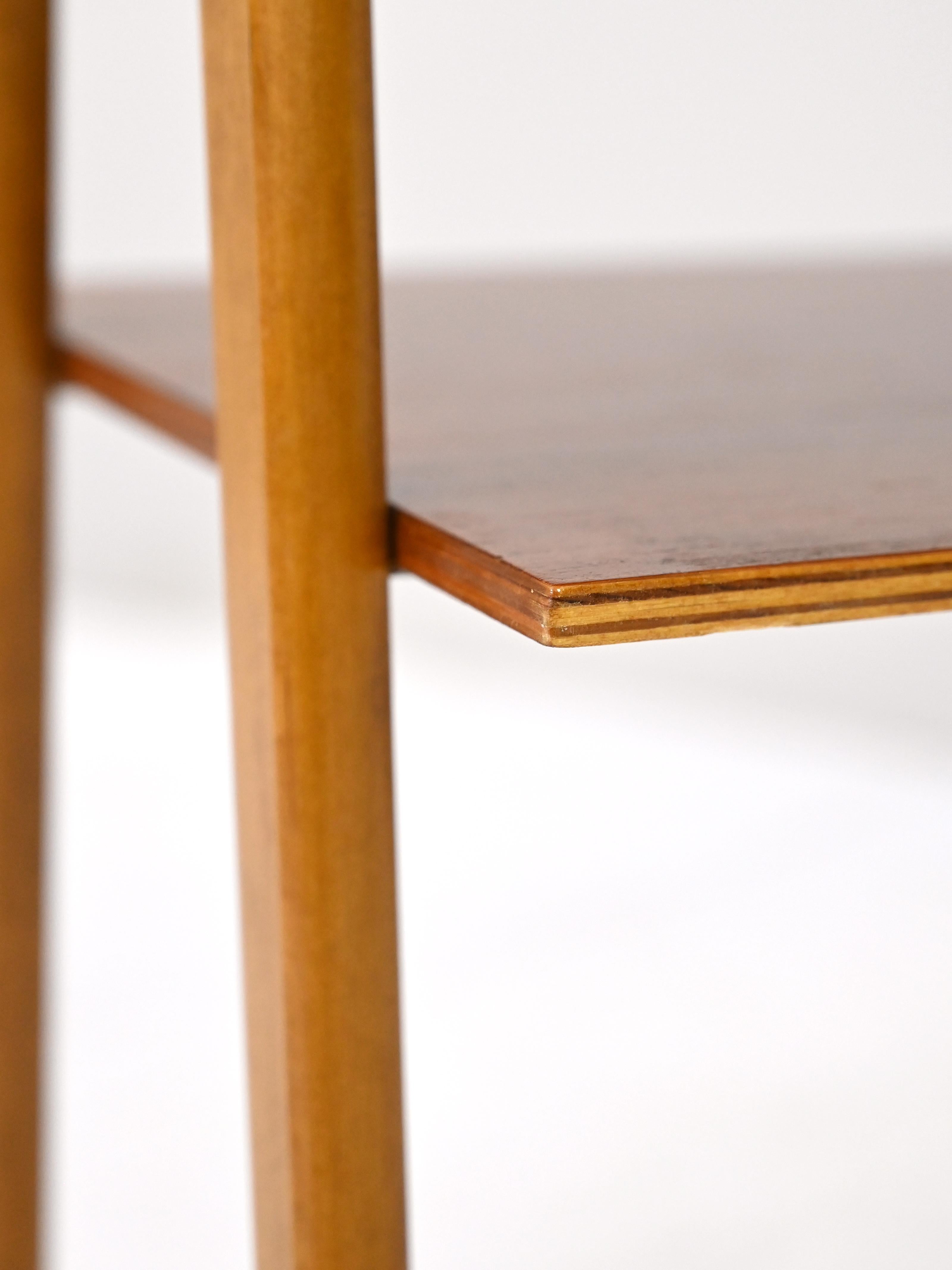 Mid-20th Century Teak and Oak Nightstand