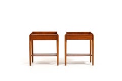 Teak and Oak Nightstands by Børge Mogensen 1950s.