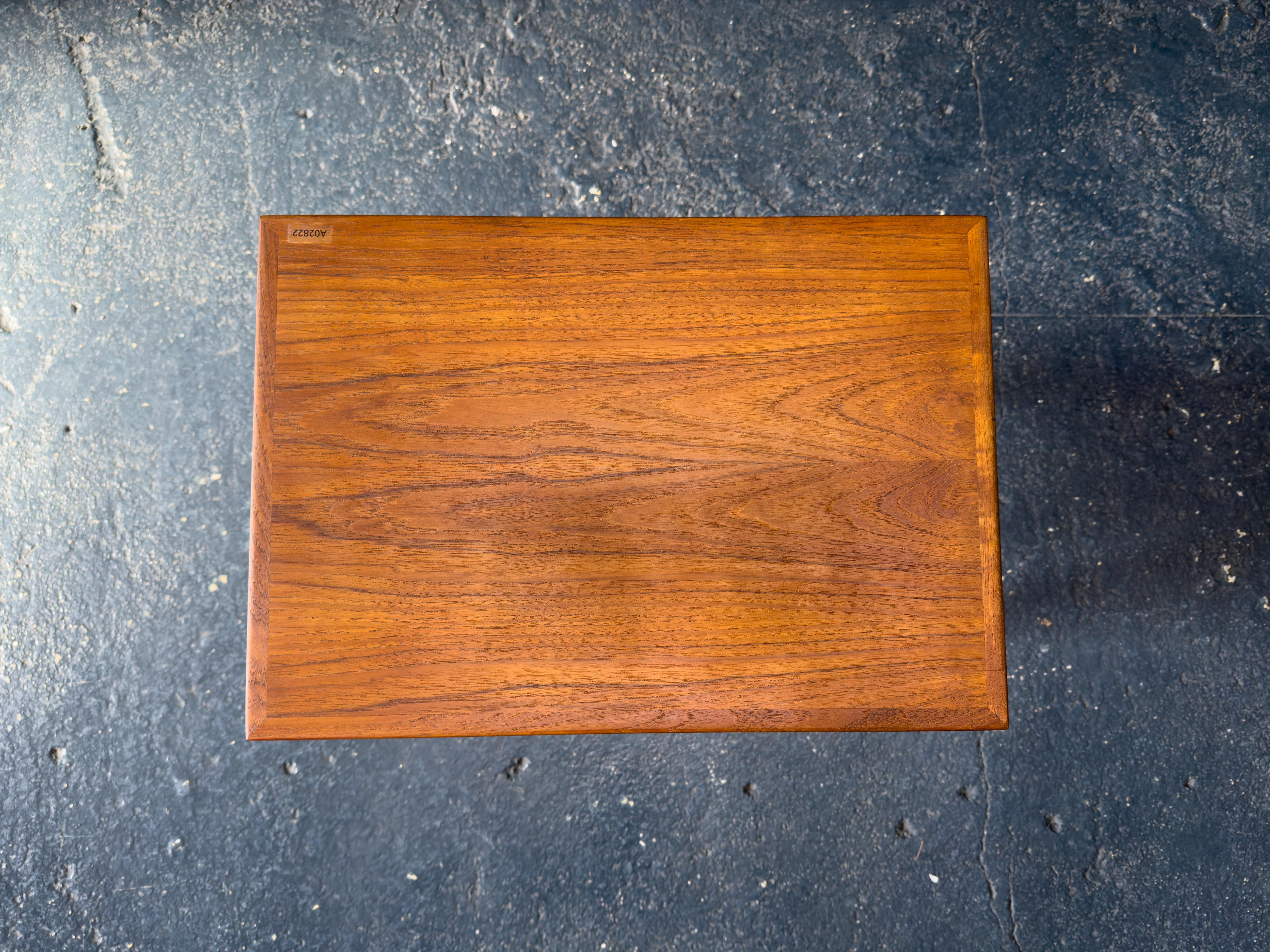 Teak and Oak Side Table For Sale 2