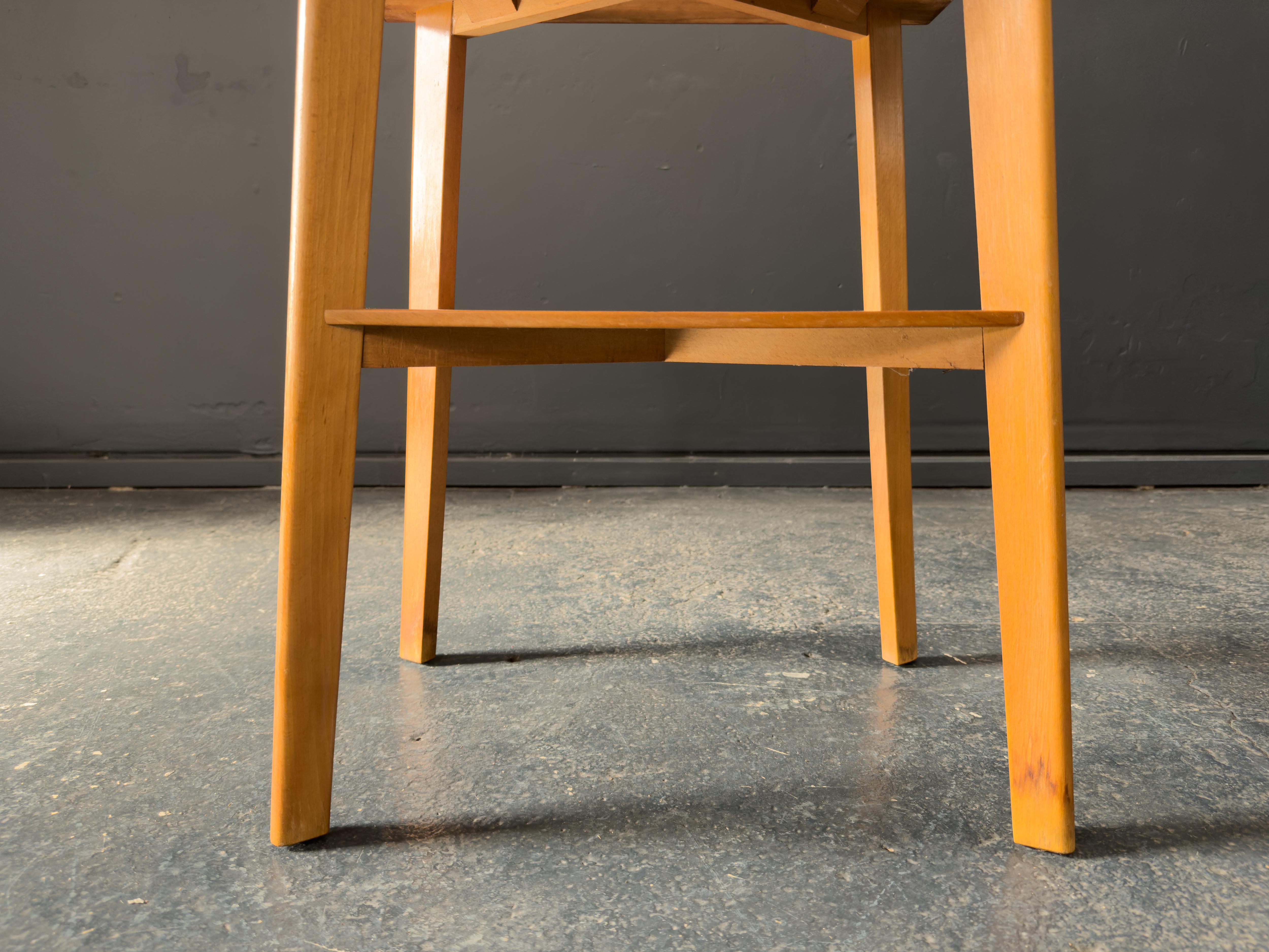 Teak and Oak Side Table For Sale 3