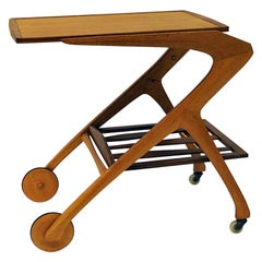 Teak and Oak Trolley by Arne Fregnell for Nc Möbler, 1959, Sweden