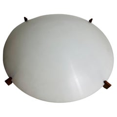 Teak and Plexiglass Flush Mount by Uno & Östen Kristiansson for Luxus Sweden