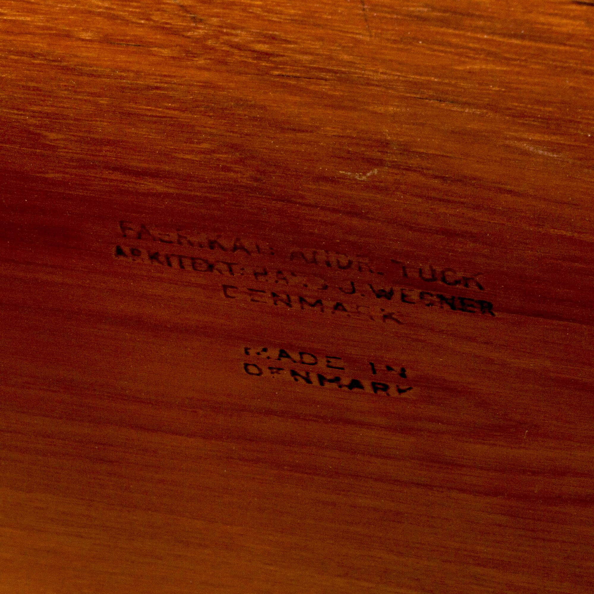 Teak and Rattan Coffee Table by Hans J. Wegner for Andreas Tuck, Denmark 3