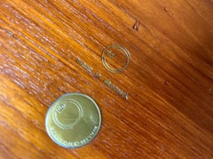 Teak and Rattan two tier 'Minerva' Corner Table by Peter Hvidt and Orla Molgaard