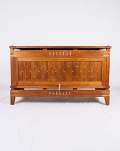 TV-Schrank oder TV-Ständer aus Teakholz und Seil, Frankreich, 1990er Jahre