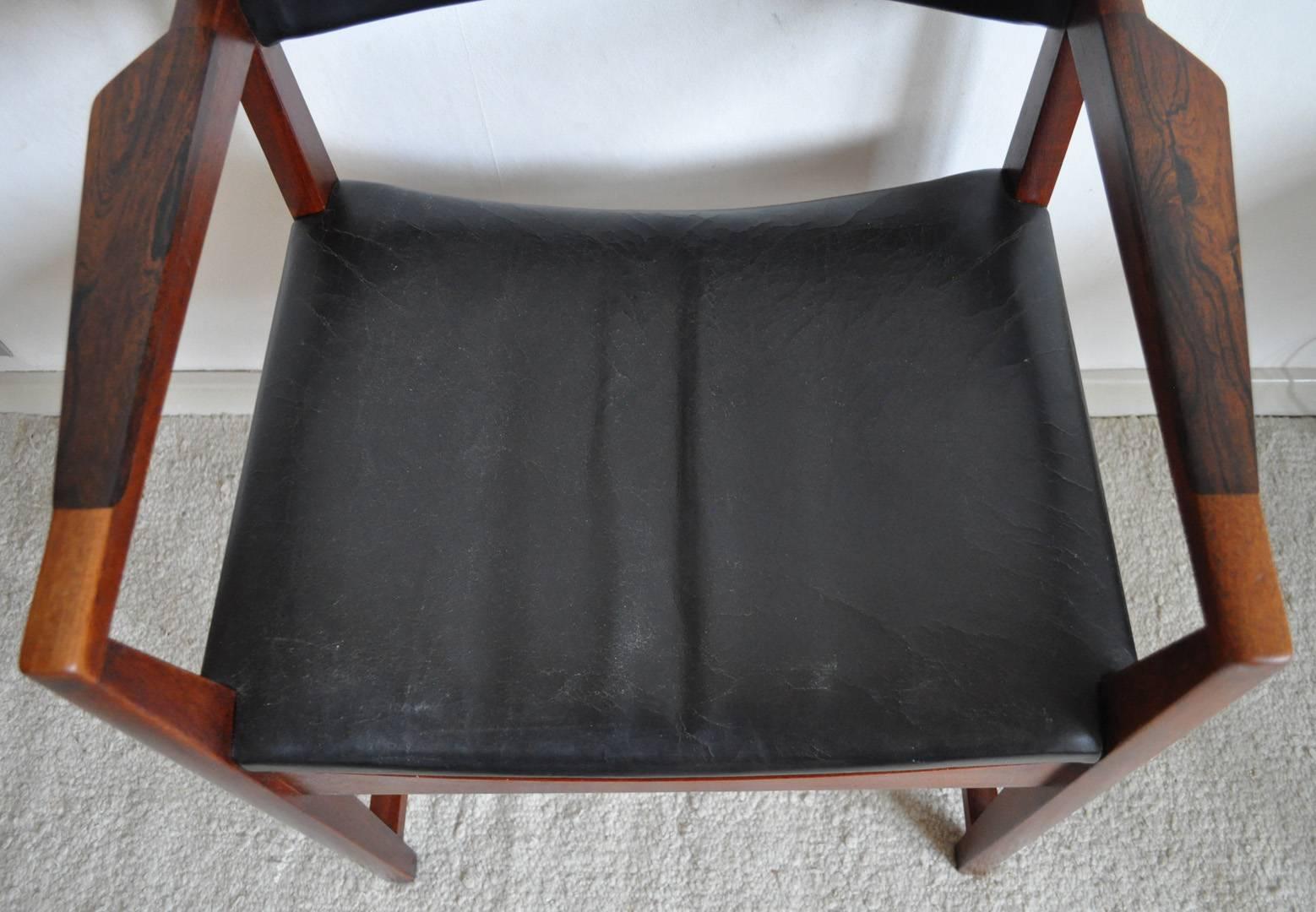 Teak and Rosewood Armchair Designed by Peter Hvidt & Orla Mølgaard-Nielsen For Sale 4