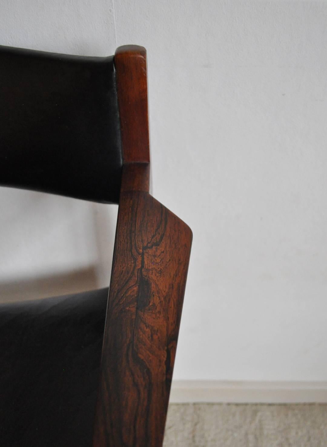Teak and Rosewood Armchair Designed by Peter Hvidt & Orla Mølgaard-Nielsen For Sale 1