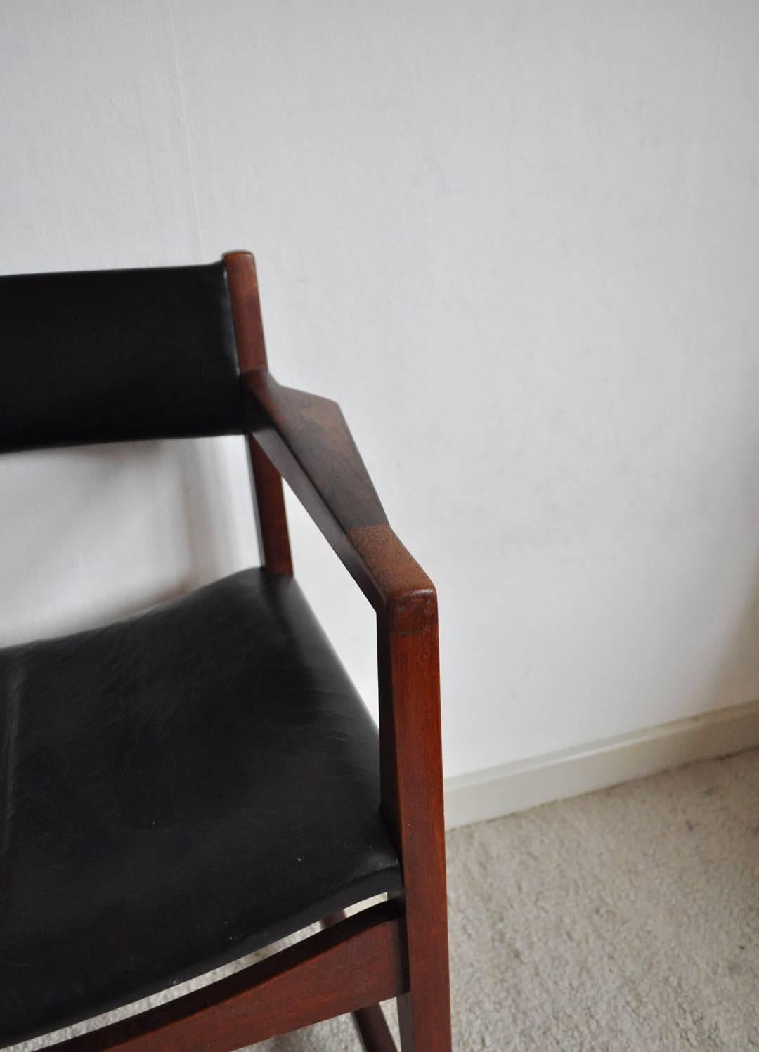 Teak and Rosewood Armchair Designed by Peter Hvidt & Orla Mølgaard-Nielsen For Sale 3