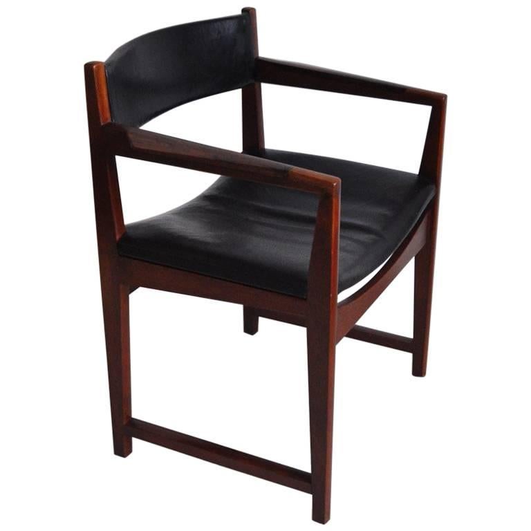 Teak and Rosewood Armchair Designed by Peter Hvidt & Orla Mølgaard-Nielsen For Sale