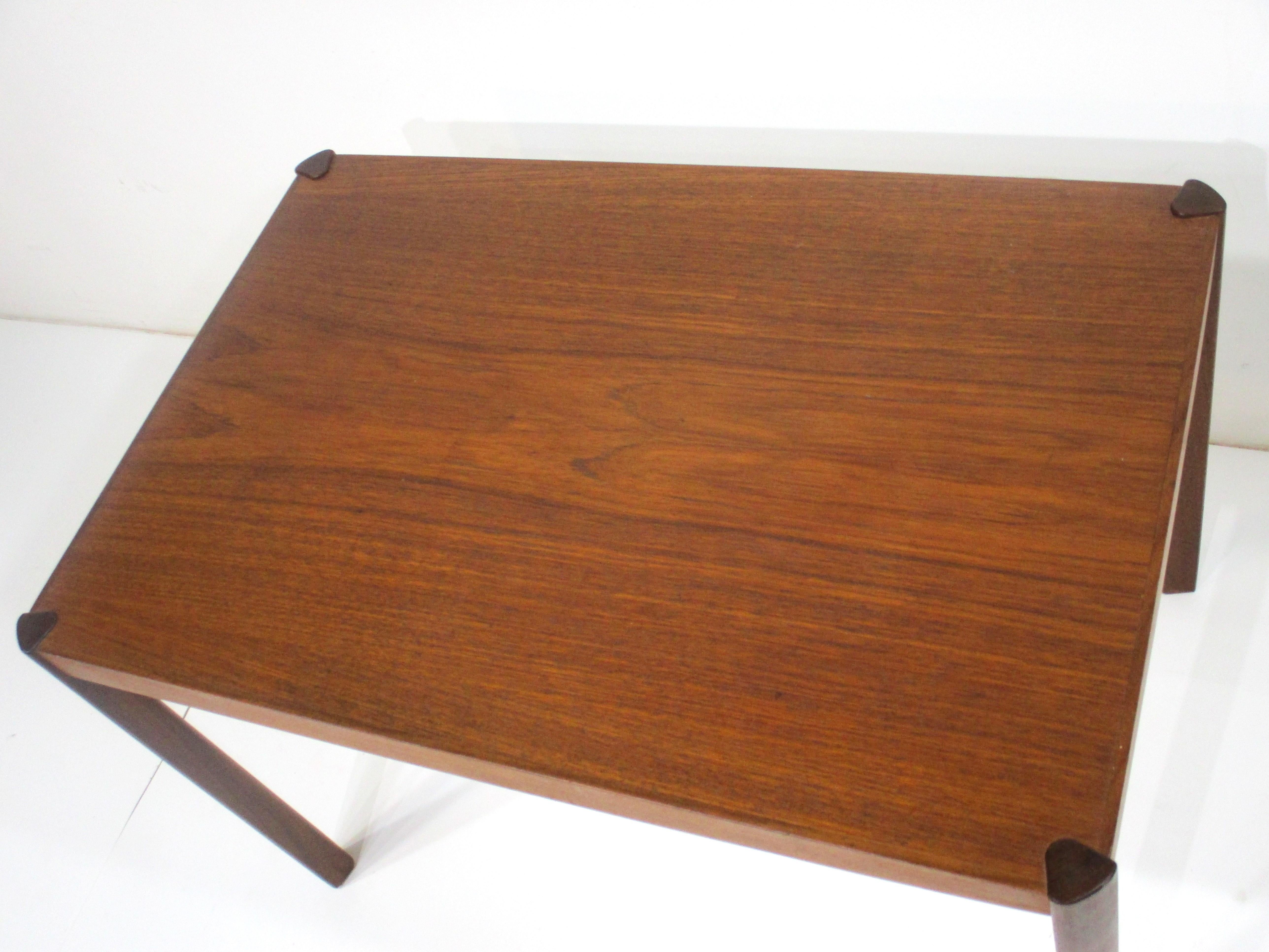 Teak and Rosewood Side / End Table Denmark  For Sale 1