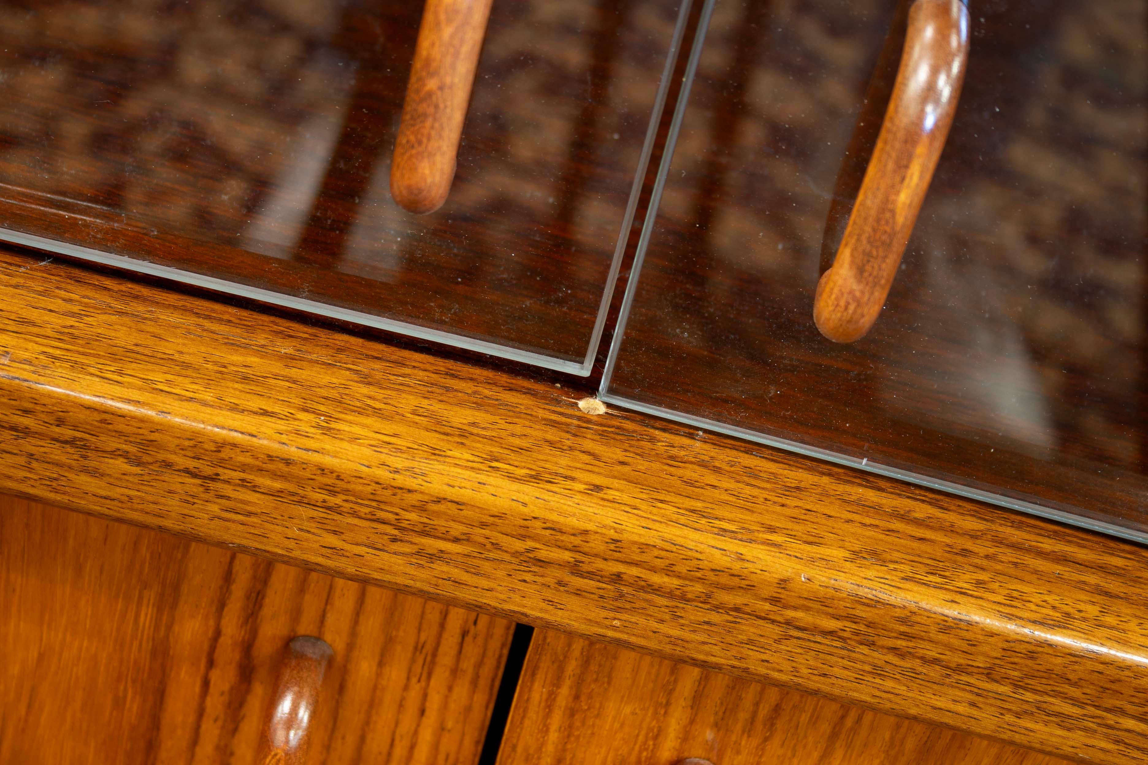 Parete attrezzata in teak e palissandro con scrivania del Mid Century Modern 6