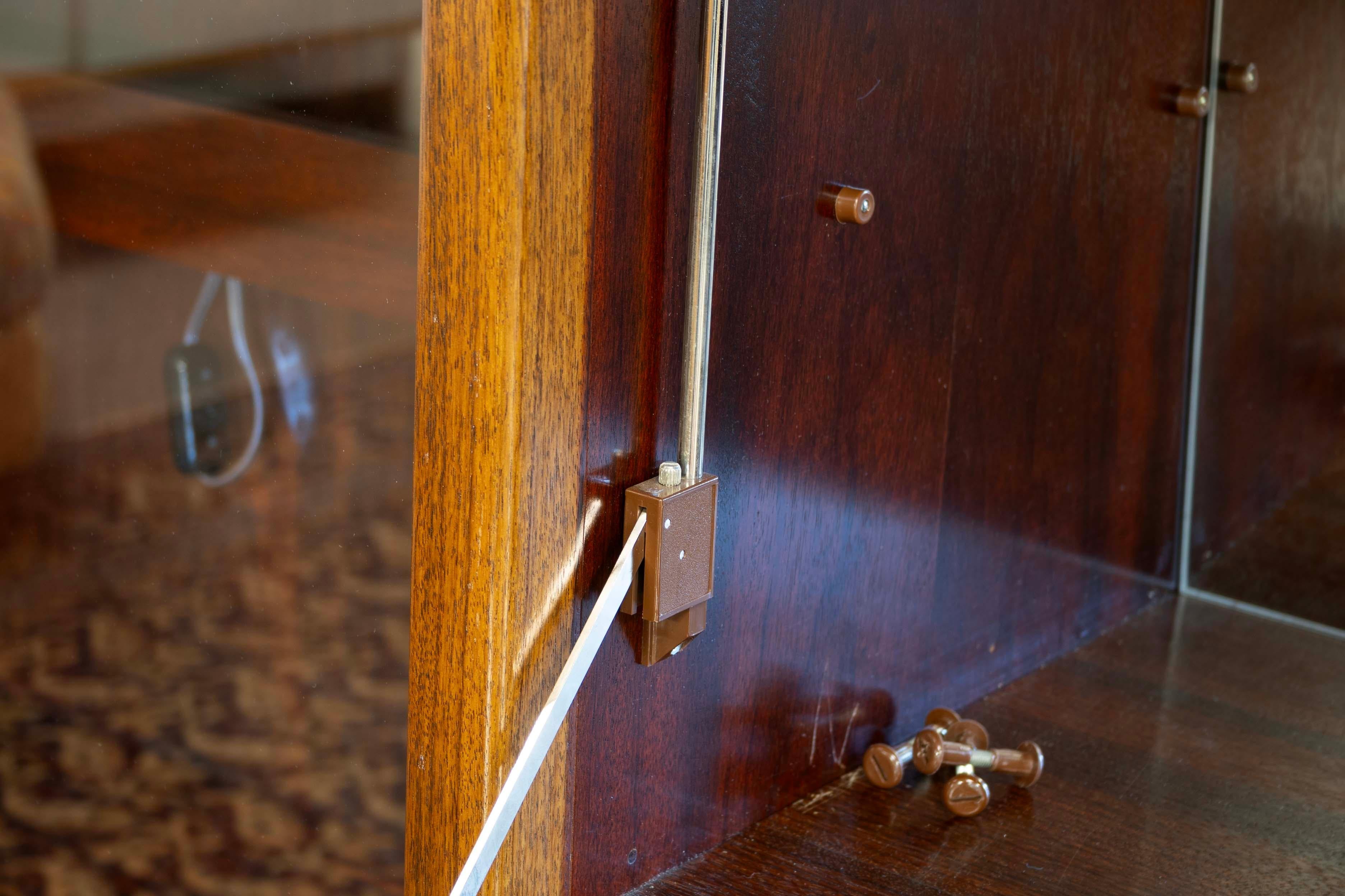 Parete attrezzata in teak e palissandro con scrivania del Mid Century Modern 3