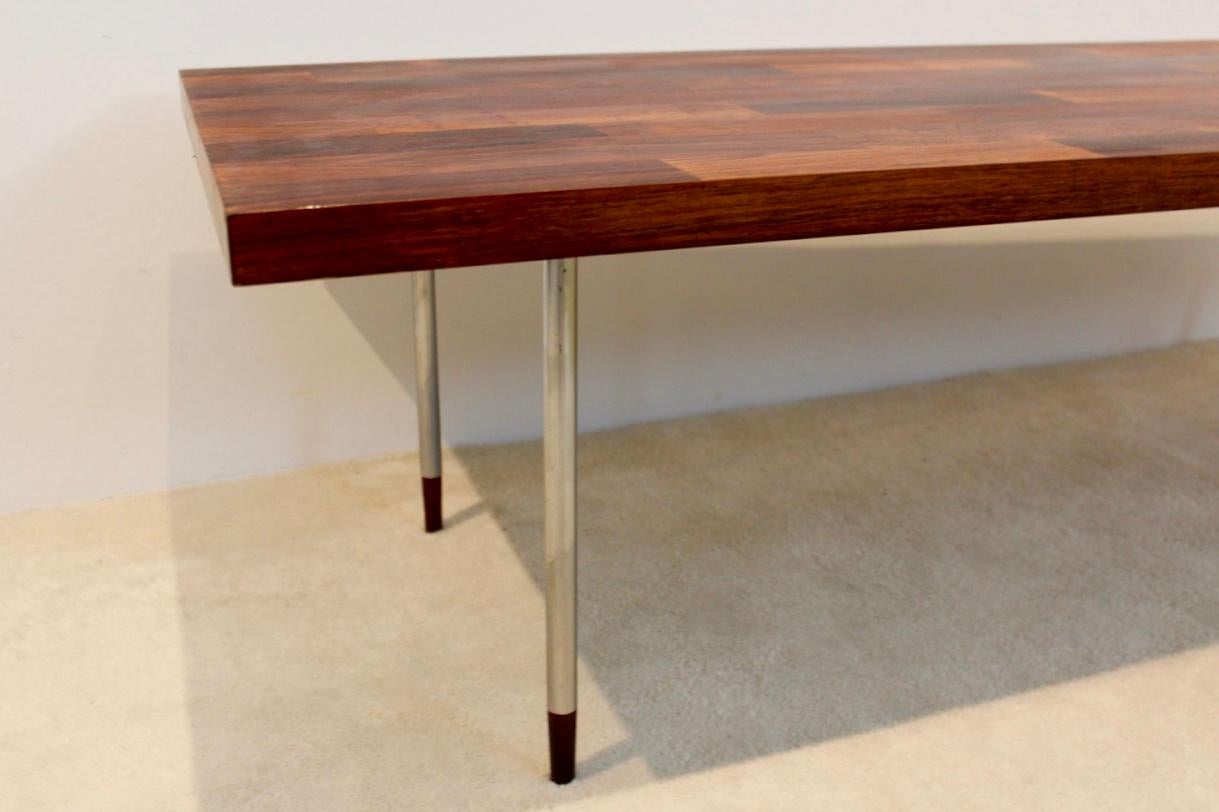 Teak and Stainless Steel Coffee Table for Fristho by Rudolf Bernd Glatzel, 1960s For Sale 2