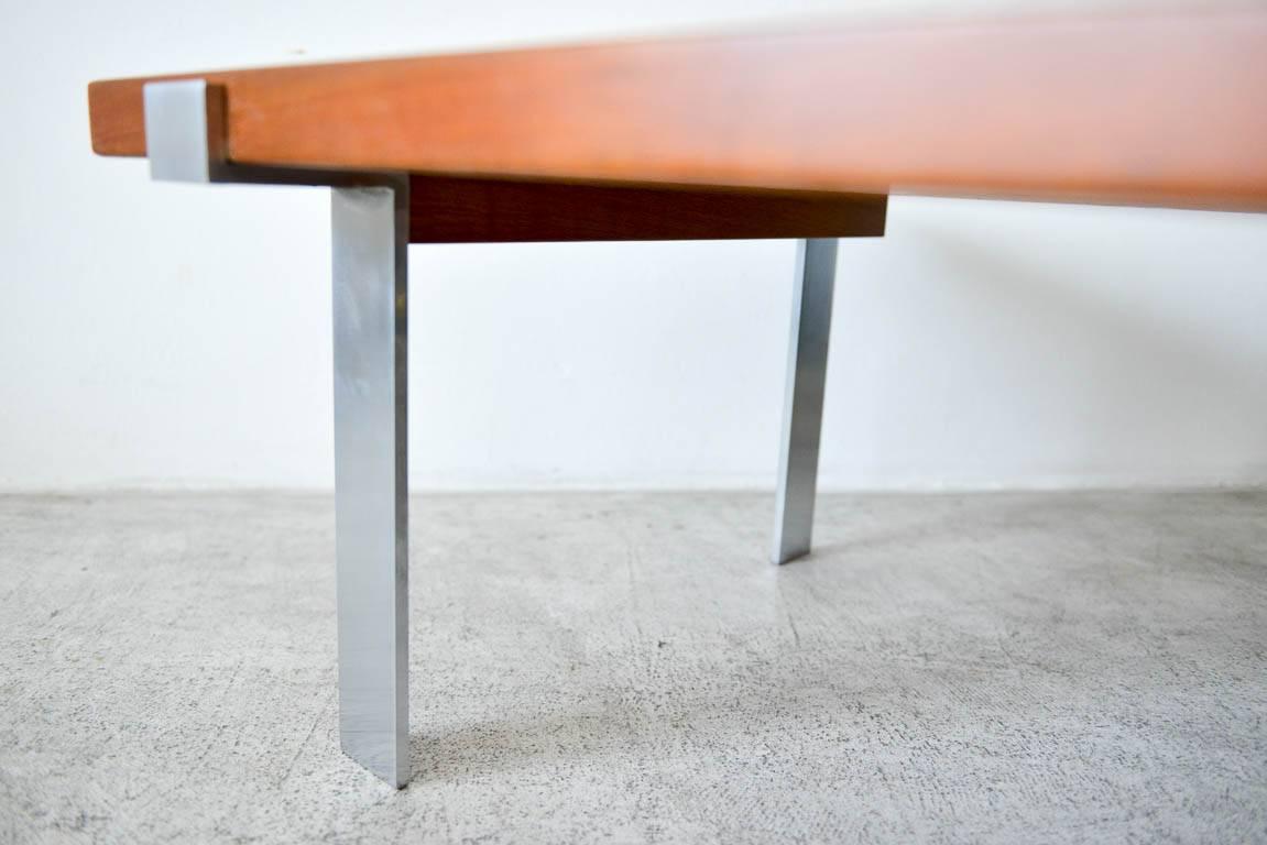 Teak and Steel Coffee Table by Mikael Laursen for Illum Wikkelso, circa 1960 1