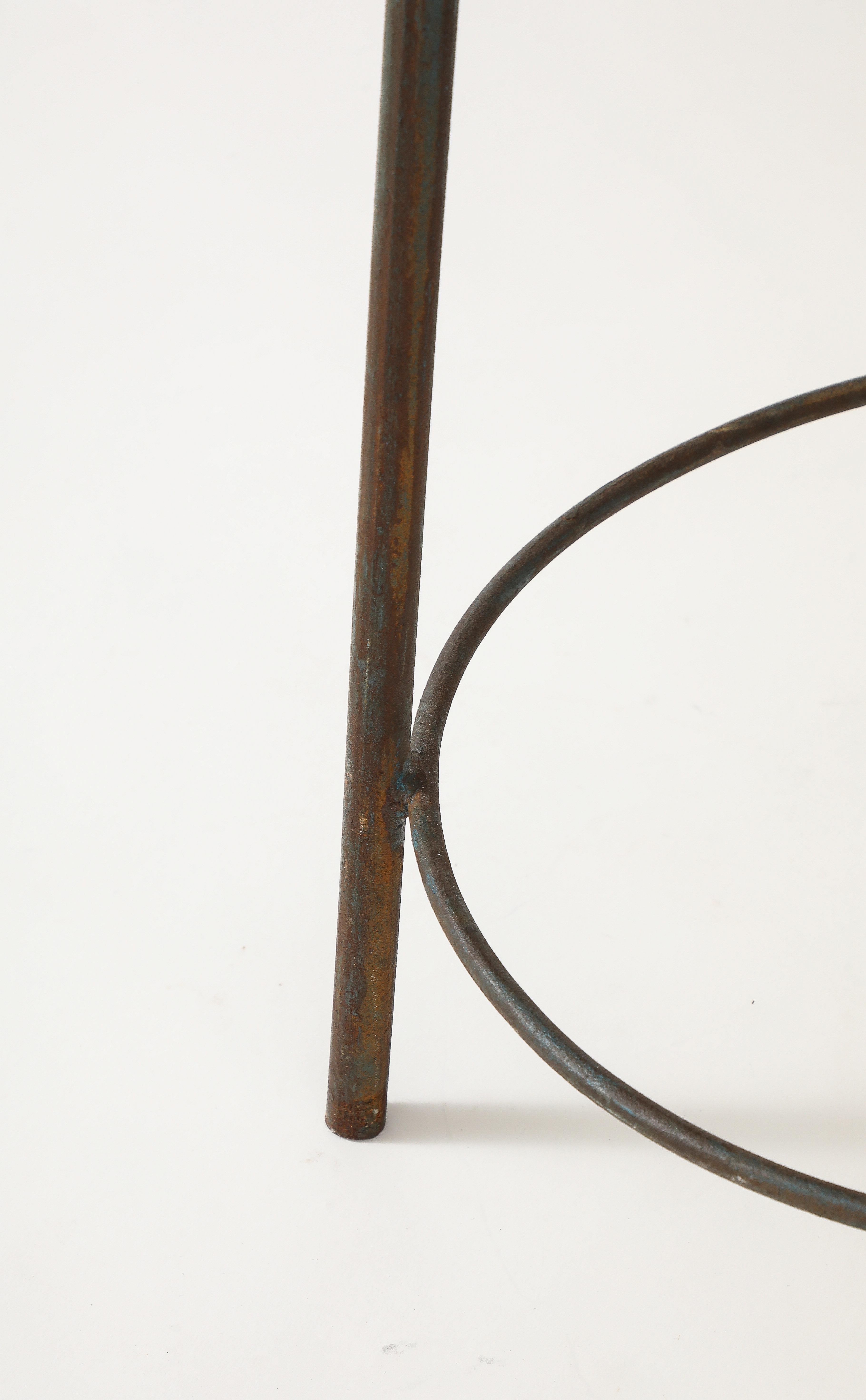 Sgabello in teak e acciaio di Pierre Jeanneret, Chandigarh, India, 1960 ca. in vendita 4