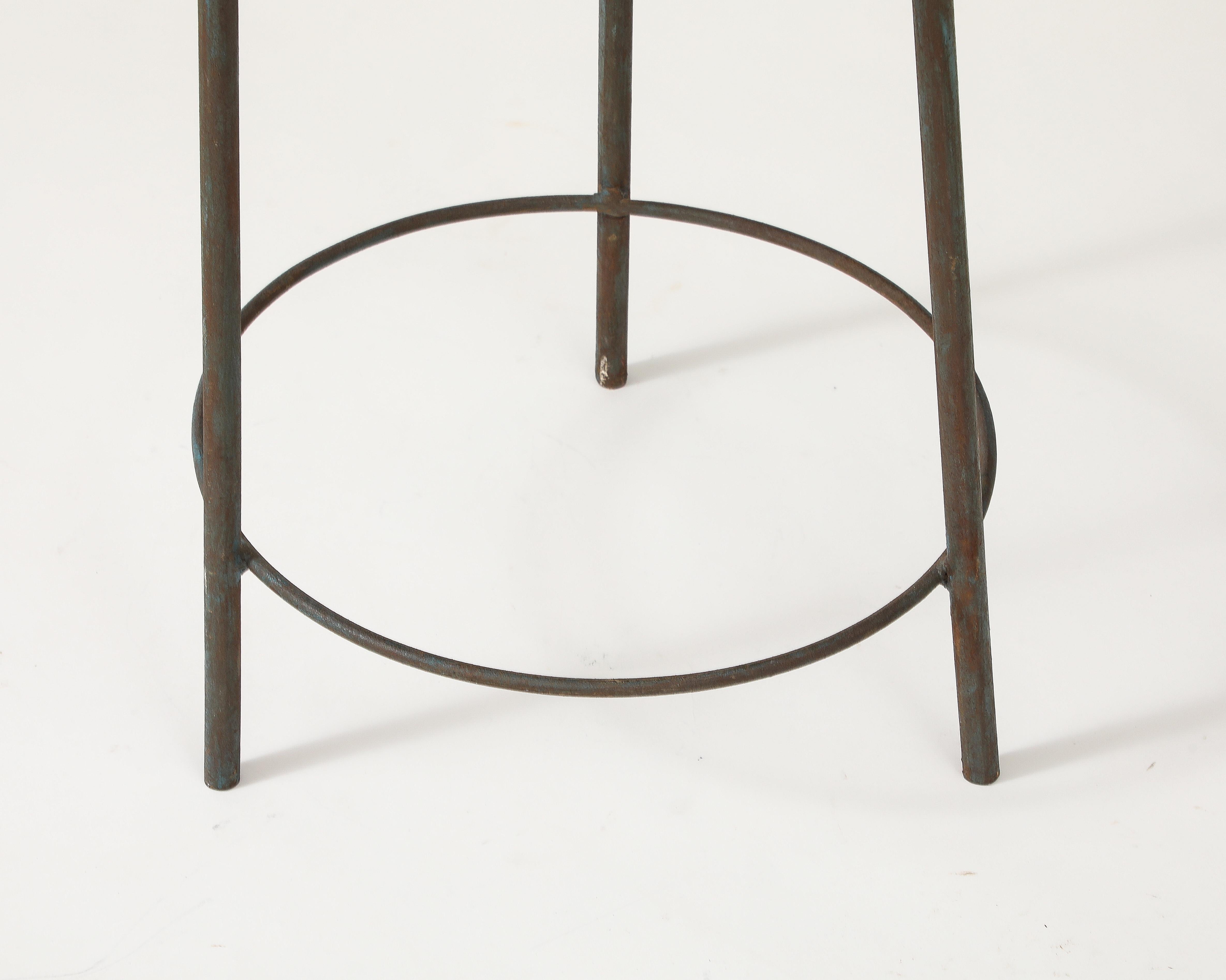 Sgabello in teak e acciaio di Pierre Jeanneret, Chandigarh, India, 1960 ca. in vendita 5