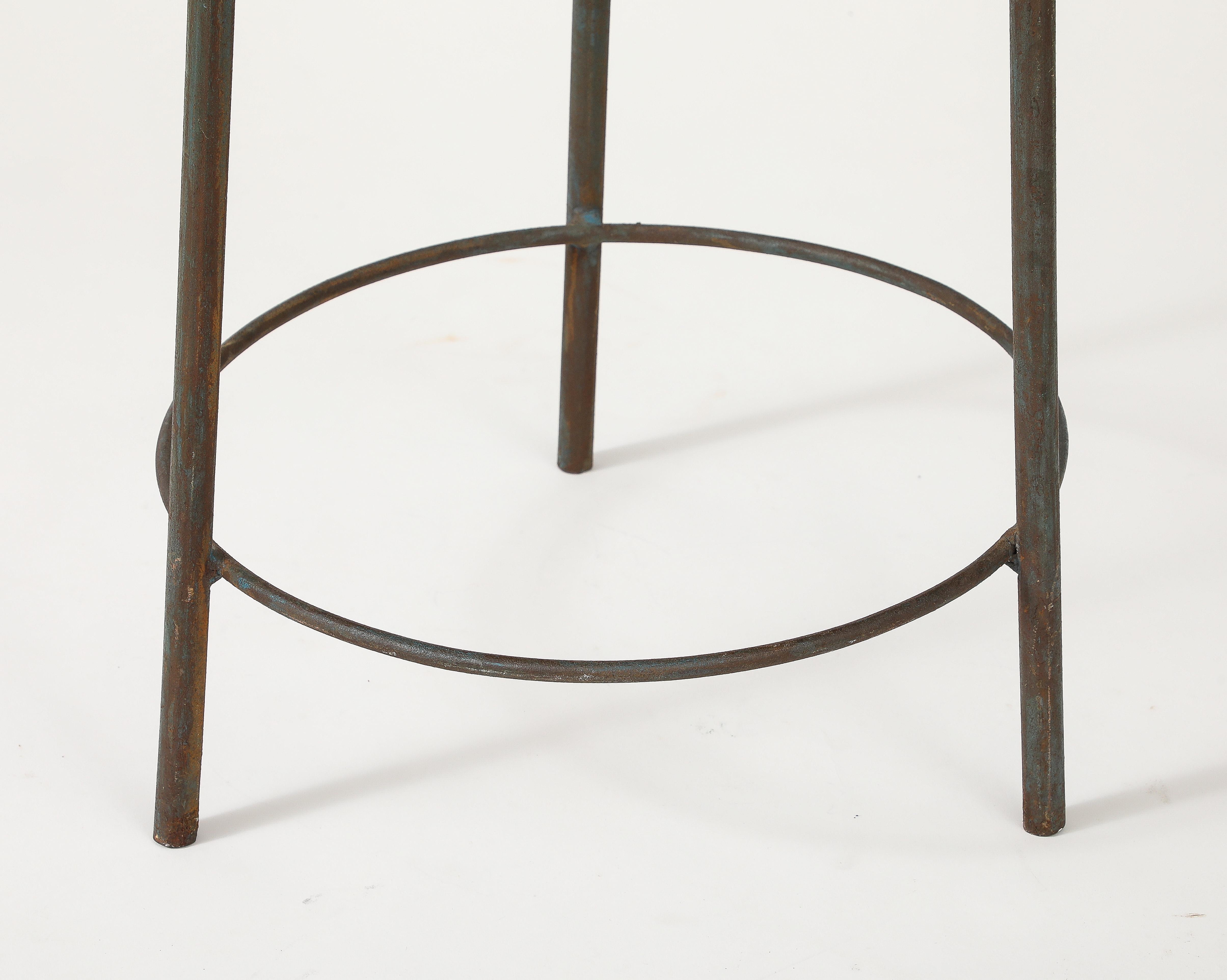Sgabello in teak e acciaio di Pierre Jeanneret, Chandigarh, India, 1960 ca. in vendita 8