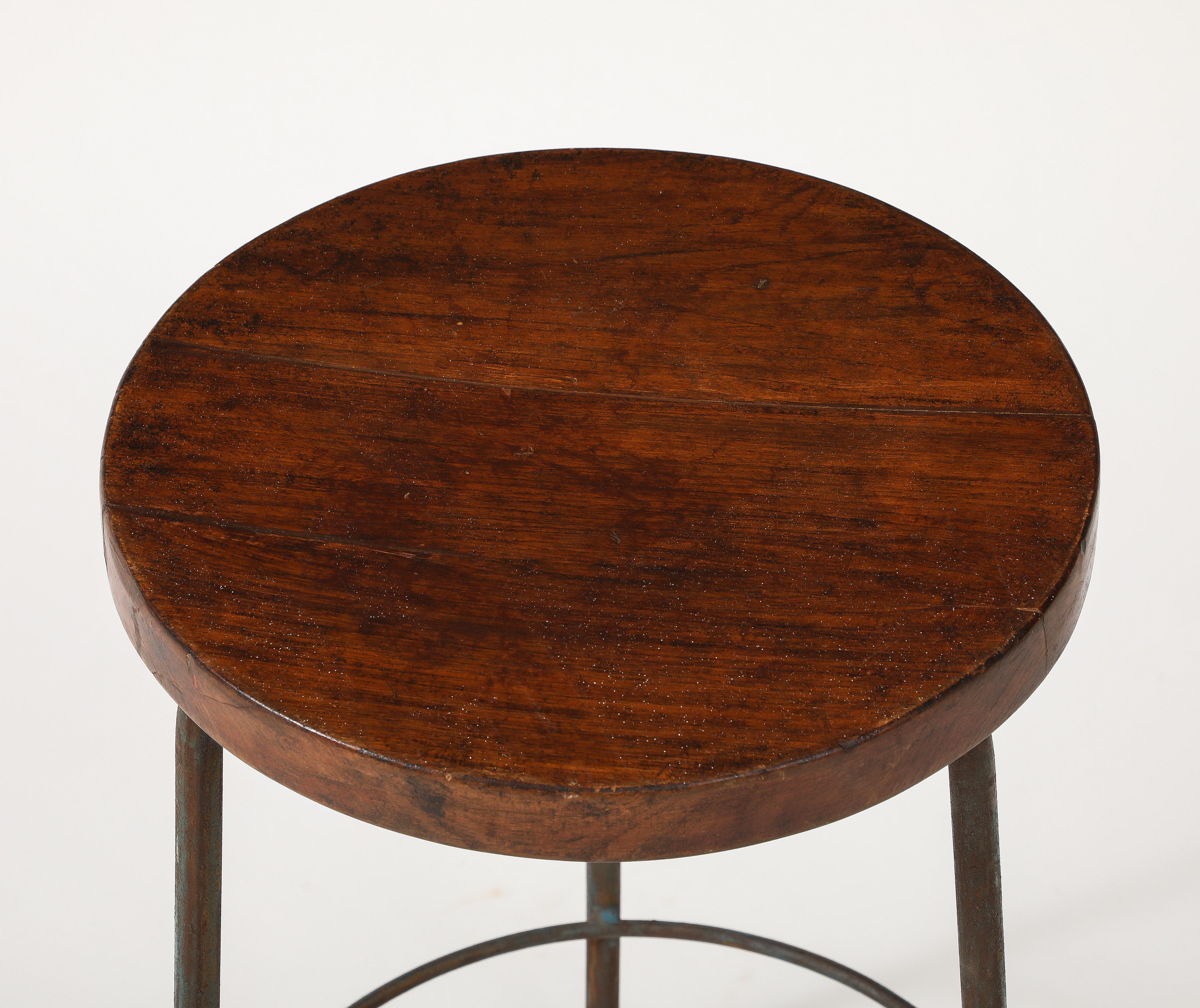 Sgabello in teak e acciaio di Pierre Jeanneret, Chandigarh, India, 1960 ca. in vendita 10