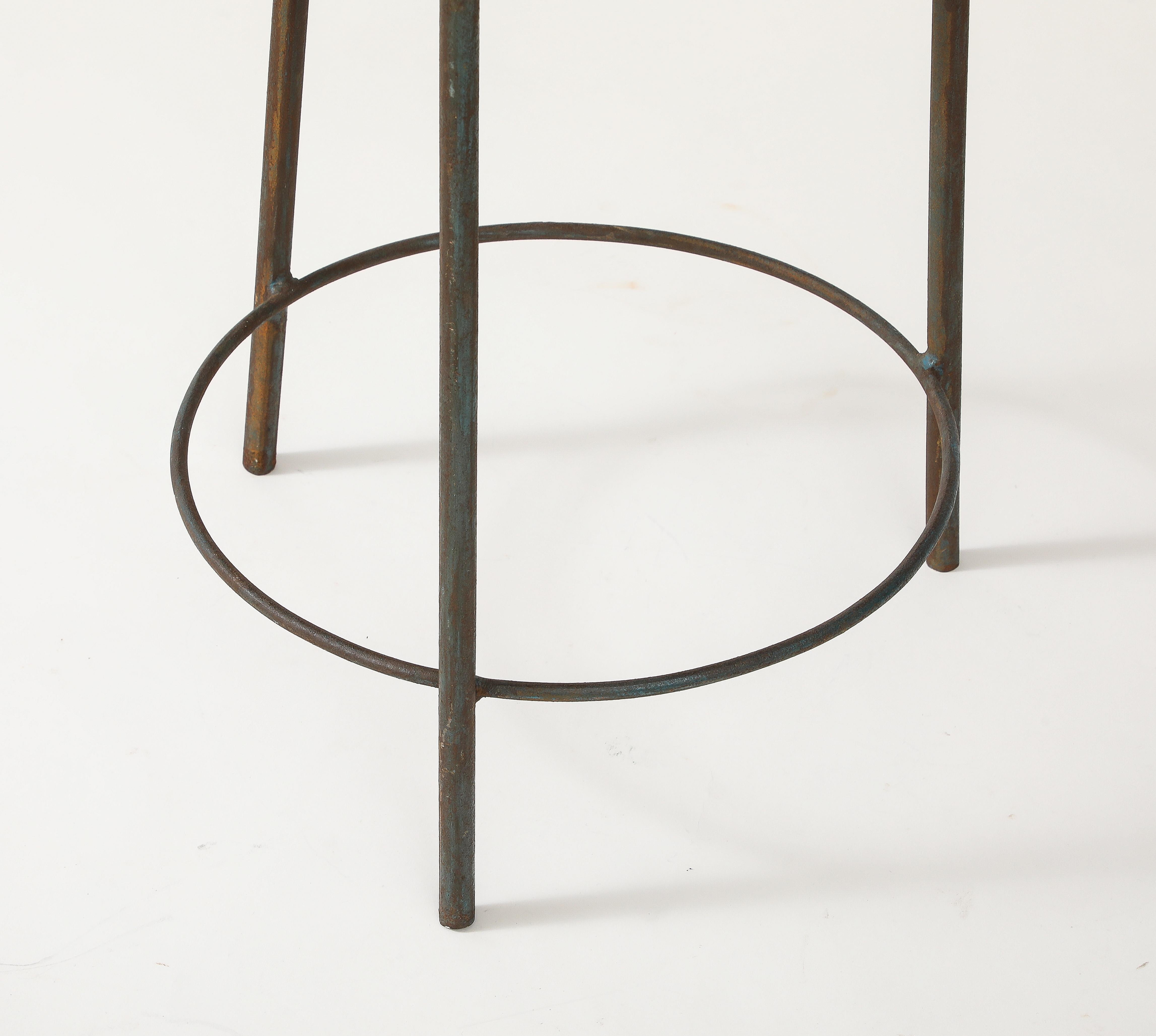 Sgabello in teak e acciaio di Pierre Jeanneret, Chandigarh, India, 1960 ca. in vendita 11