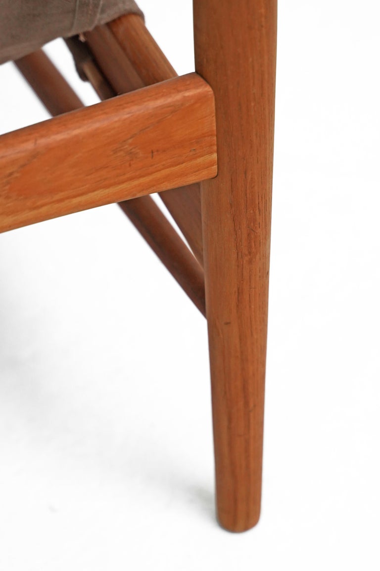 Teak and Suede Easy Chair by Hans Olsen for Viska Möbler For Sale 6