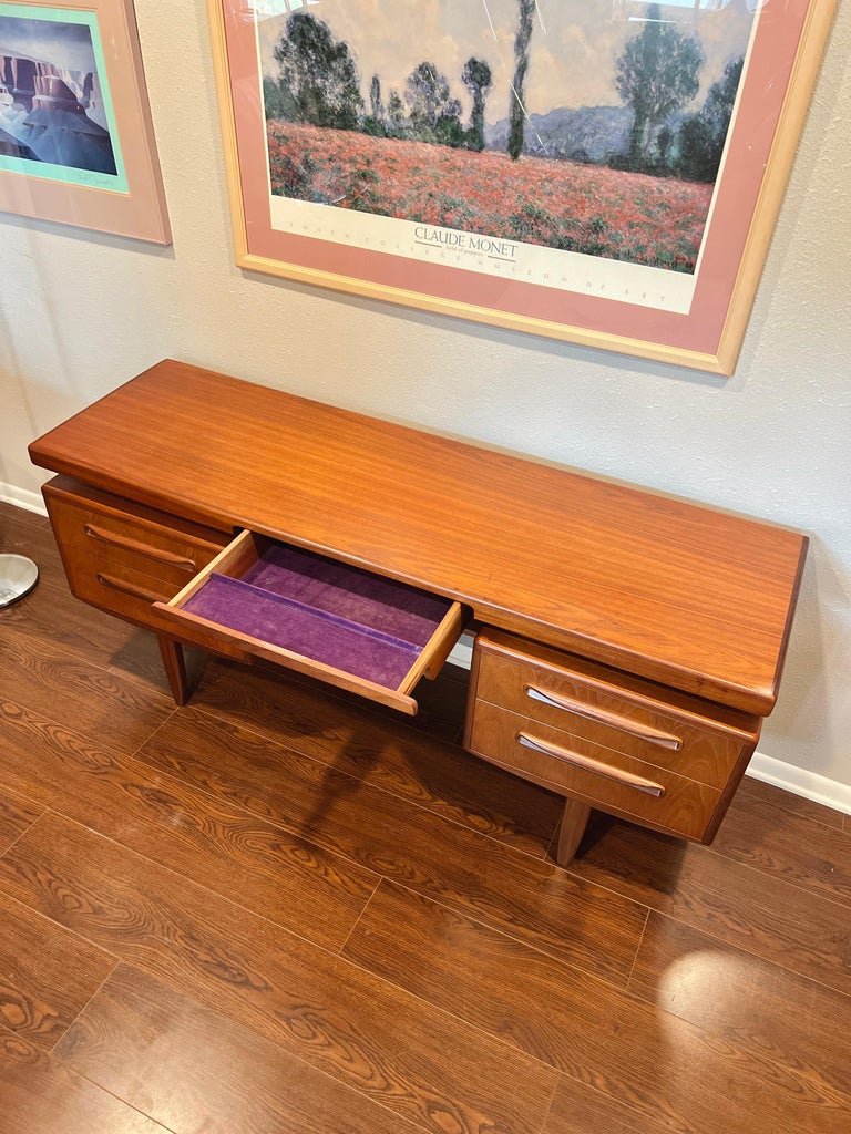 Teak and Walnut Trim Mcm Floating Top Desk from G Plan by Ib Kofod