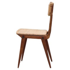 Used Teak and Wicker Chair 