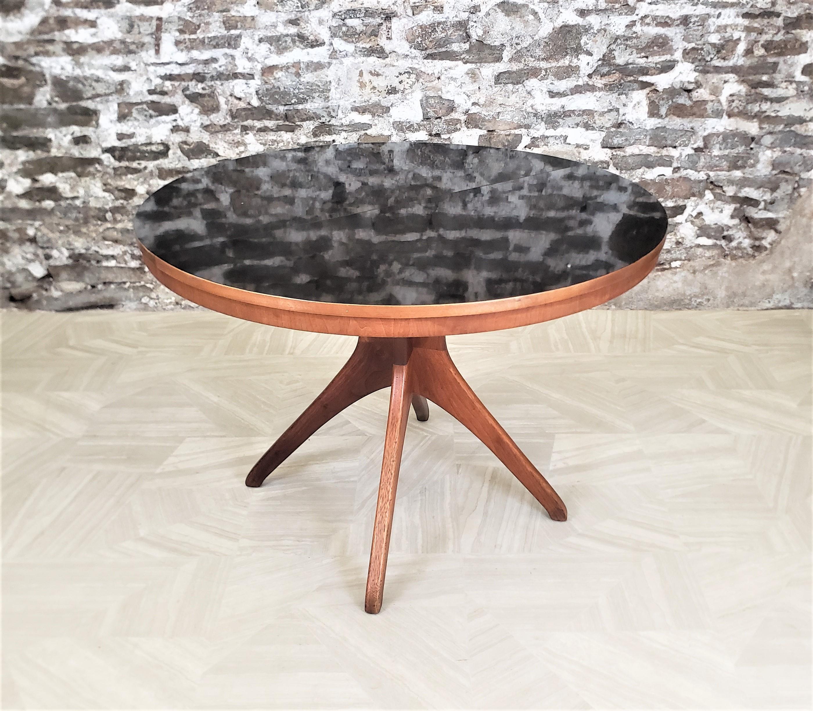 Hand-Crafted Teak & Arborite Mid-Century Round or Oval Finnish Dining Table with Sputnik Legs
