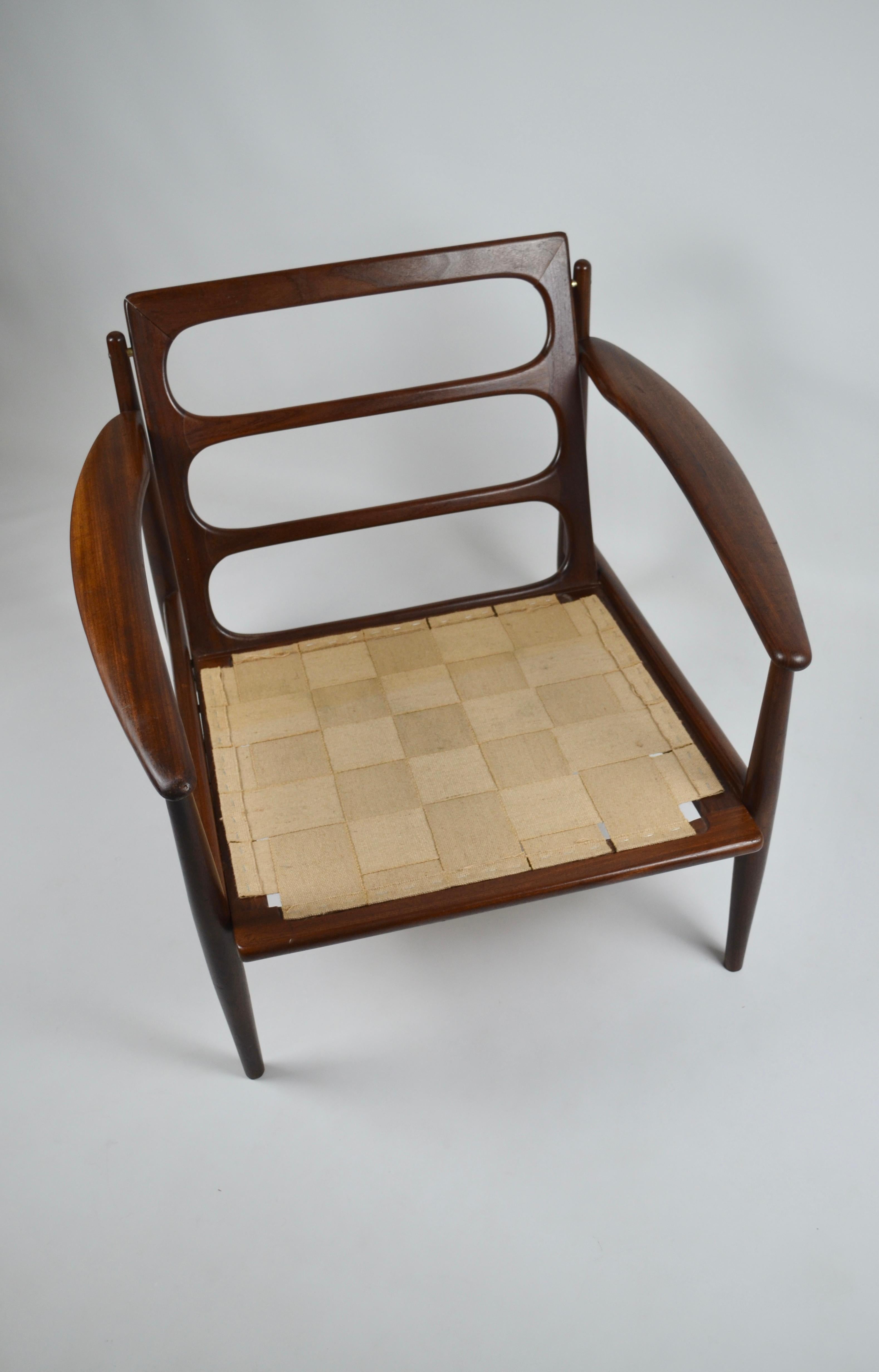 Teak armchair by Grete Jalk, Denmark, 60's For Sale 1