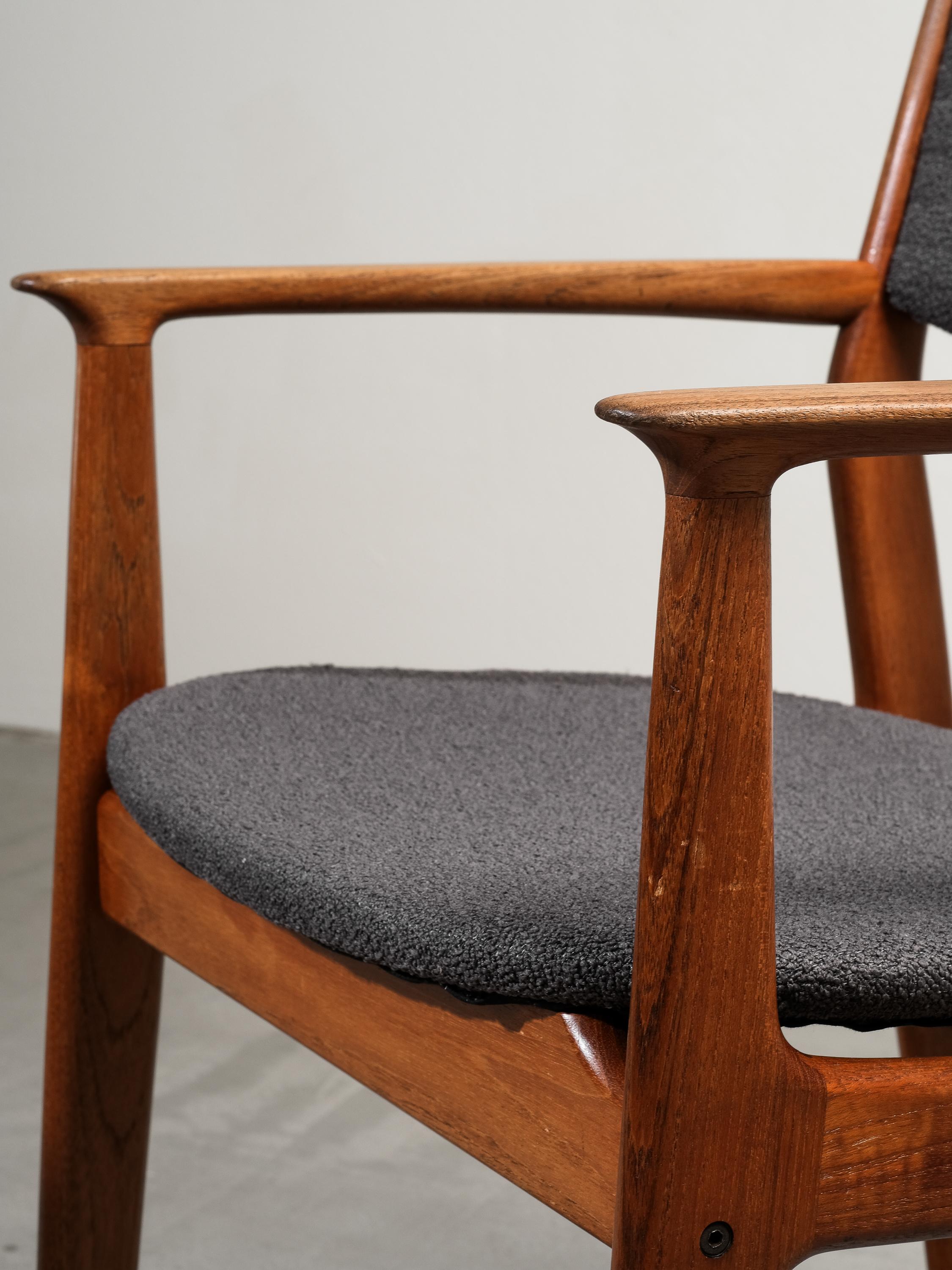 Poltrona in teak di Grete Jalk per Glostrup Møbelfabrik, Danimarca, anni '60 in vendita 5