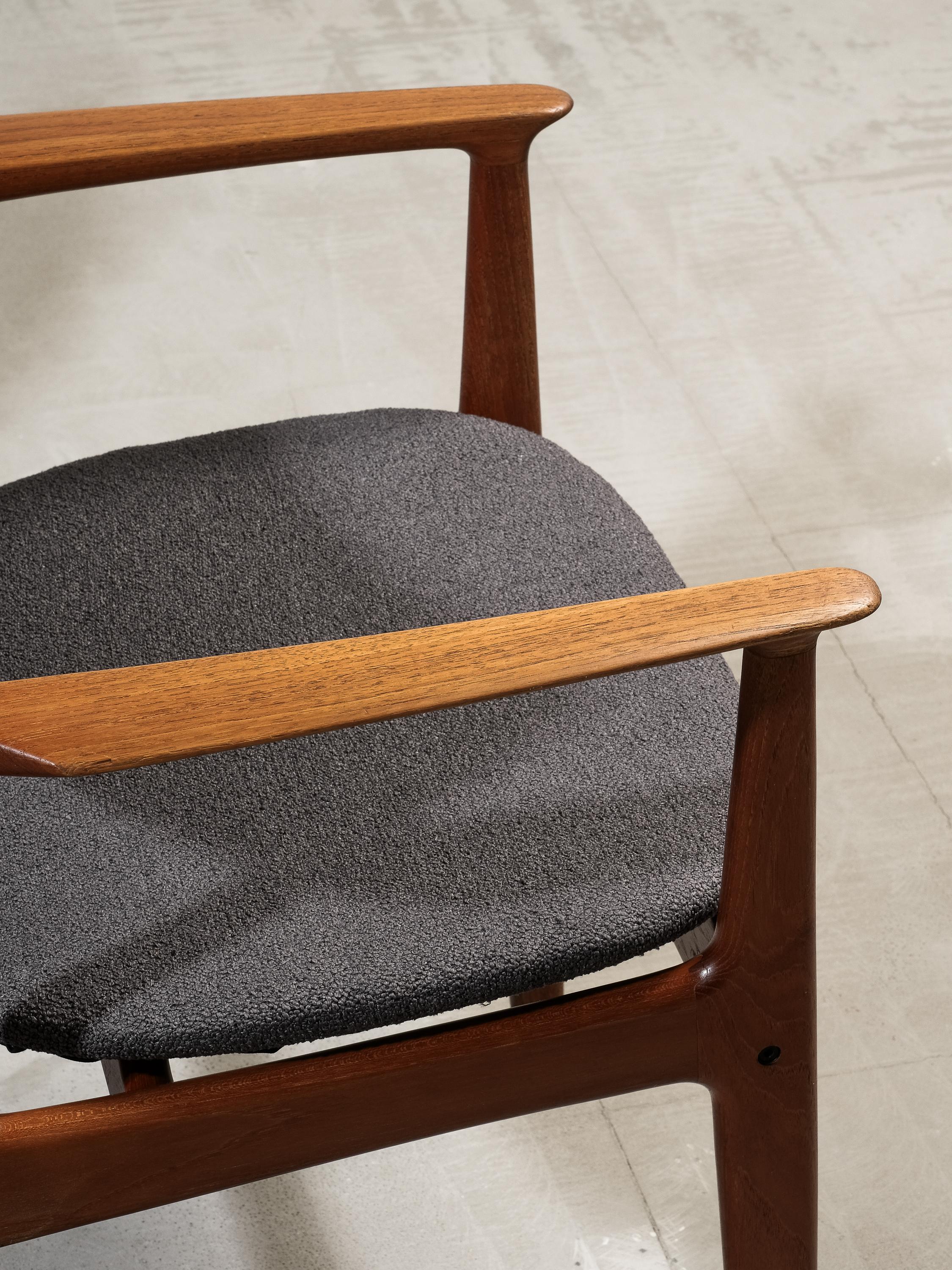 Poltrona in teak di Grete Jalk per Glostrup Møbelfabrik, Danimarca, anni '60 in vendita 8