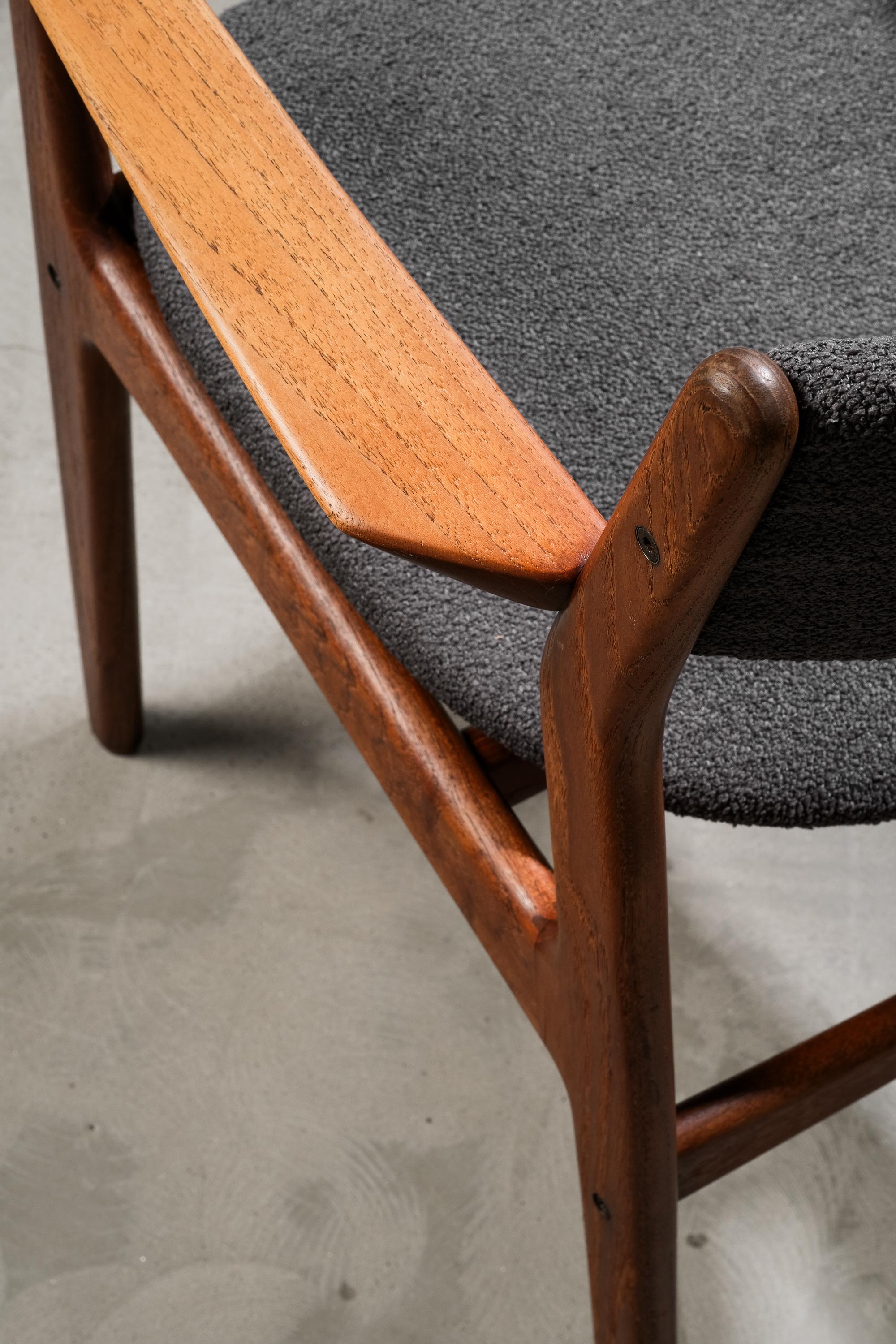 Poltrona in teak di Grete Jalk per Glostrup Møbelfabrik, Danimarca, anni '60 in vendita 2