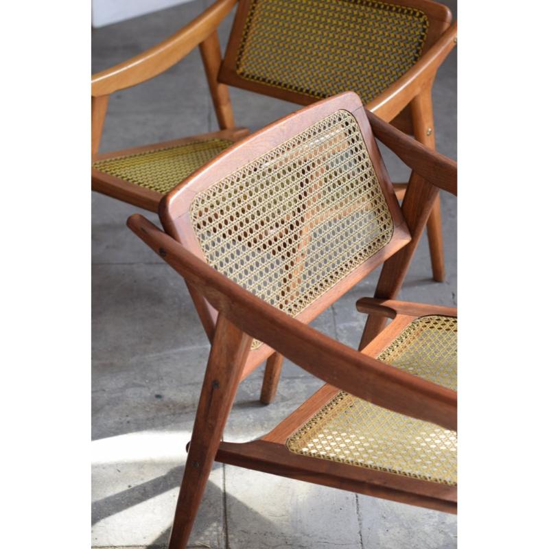 Poltrona in teak di Michel Ducaroy per SNA, Francia, 1952 in vendita 7