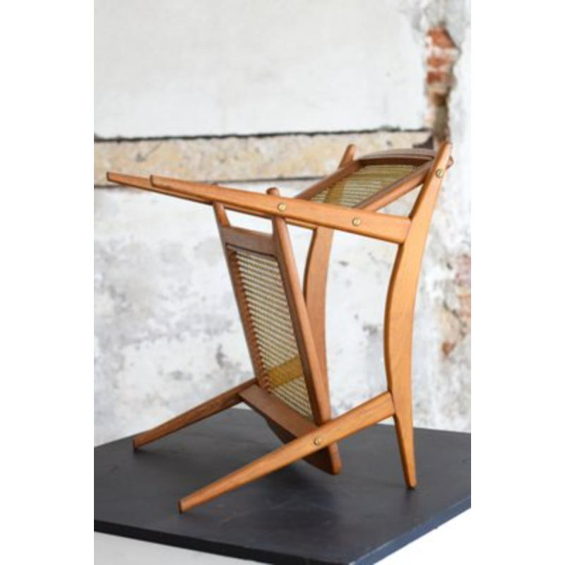 French Teak Armchair by Michel Ducaroy for Sna, France, 1952 For Sale