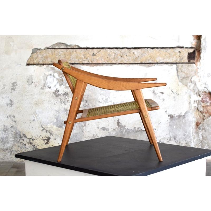 20th Century Teak Armchair by Michel Ducaroy for Sna, France, 1952 For Sale