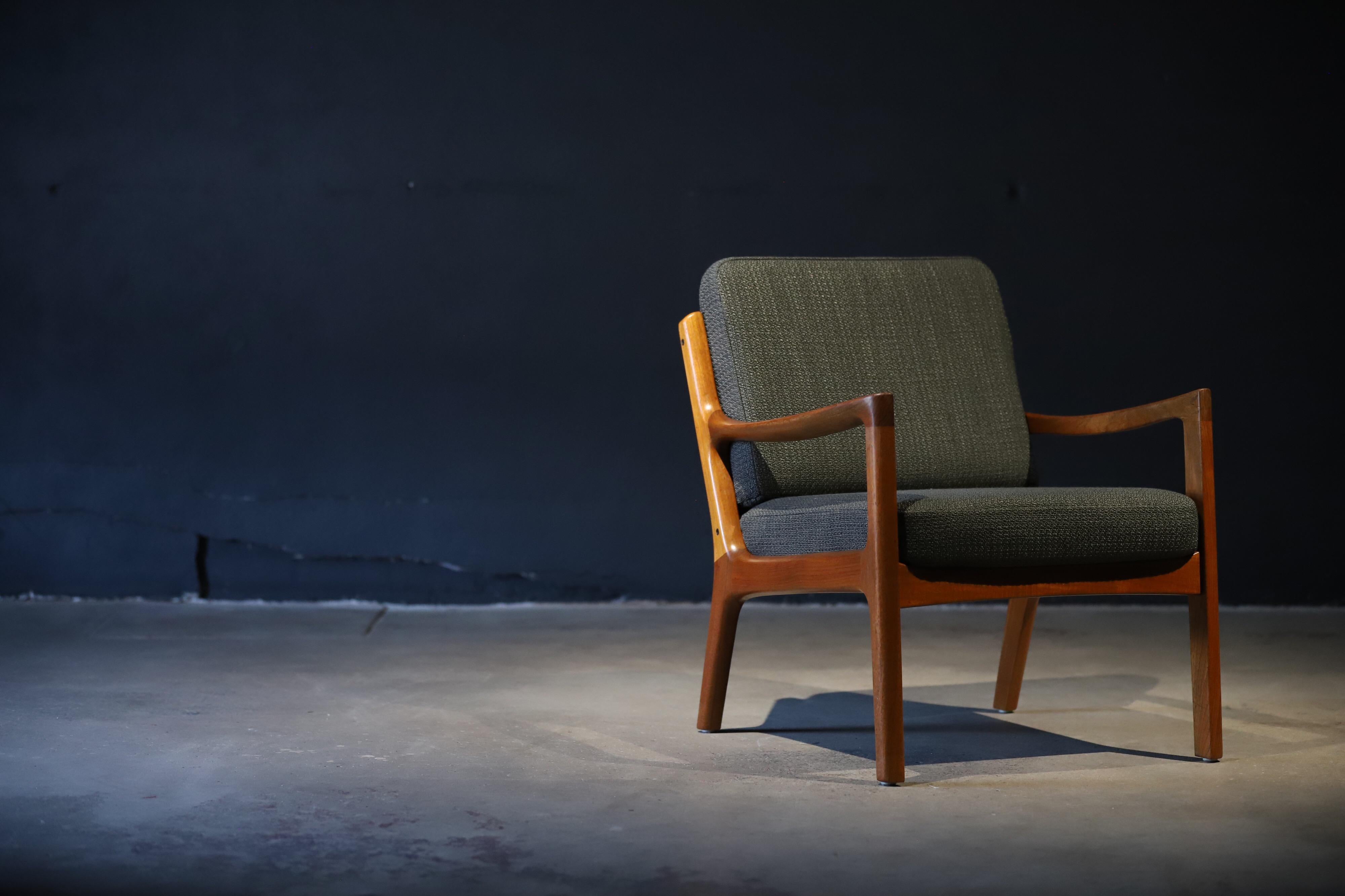 Upholstery Teak Armchair by Ole Wanscher for France & Sons